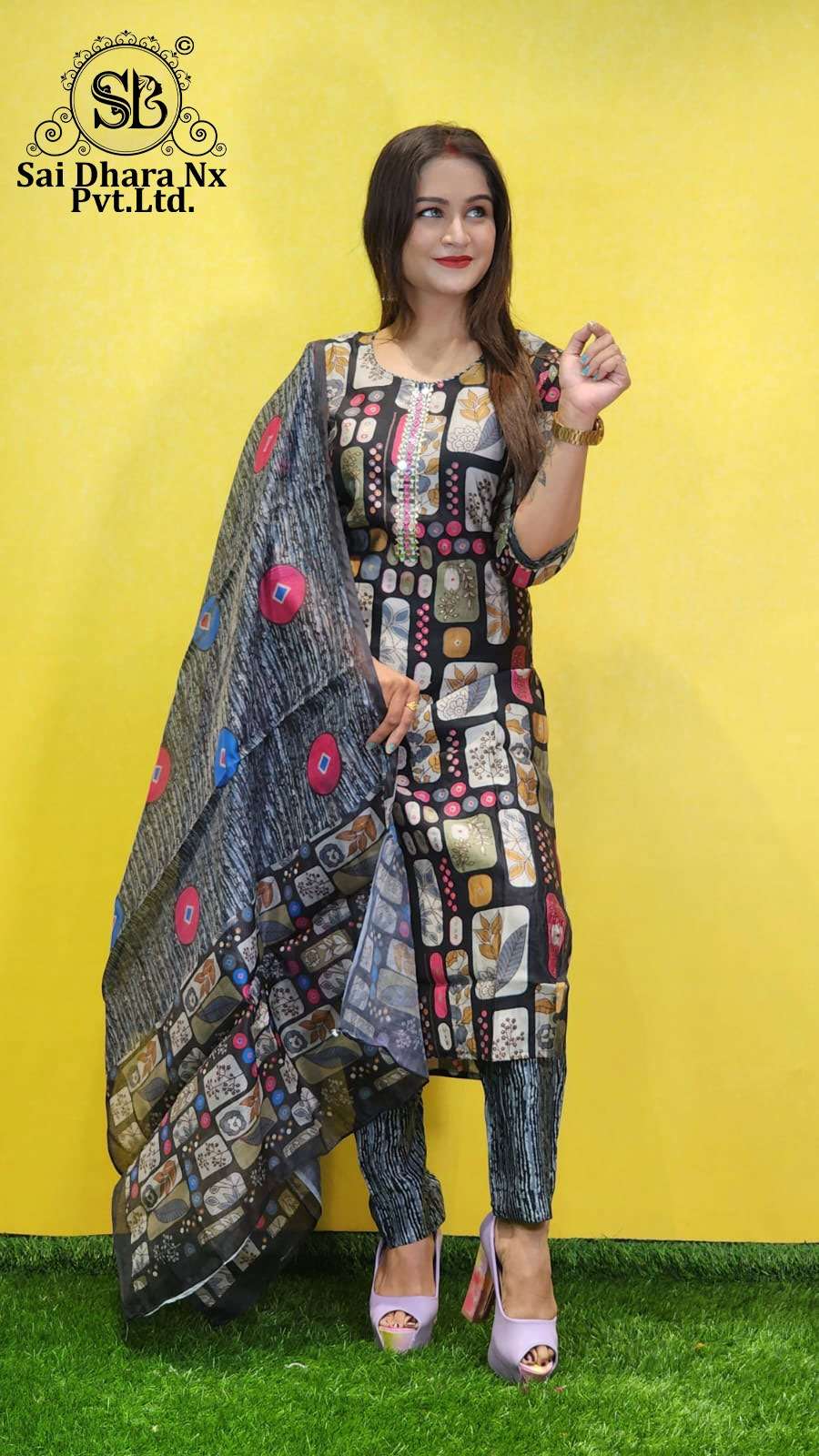 SaiDharaNx presents muslin fabric designer combo suit wholesale shop in surat - SaiDharaNx