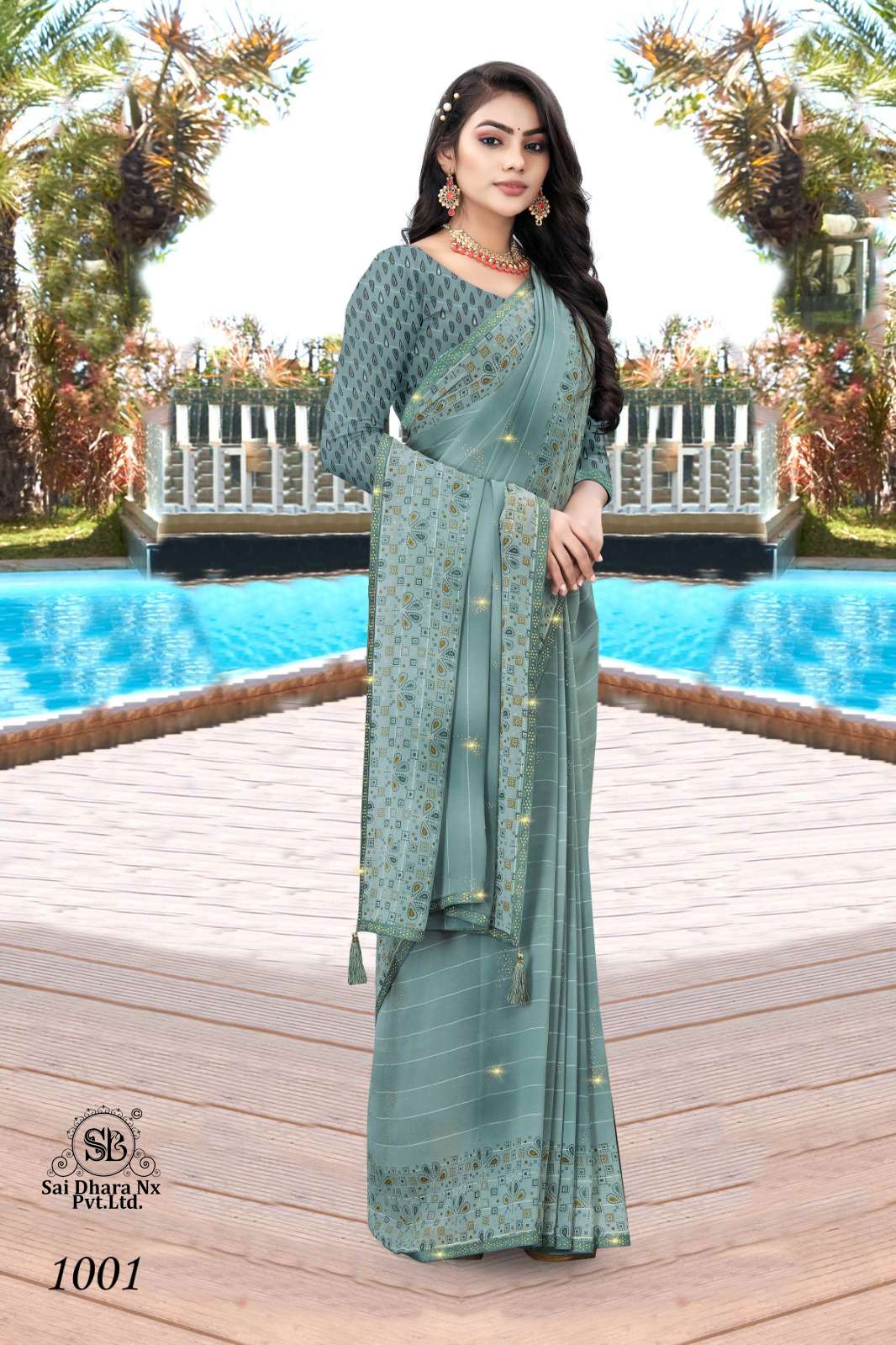 SaiDharaNx Presents ripple fabric presents saree with latest design  wholesale shop in surat - SaiDharaNx