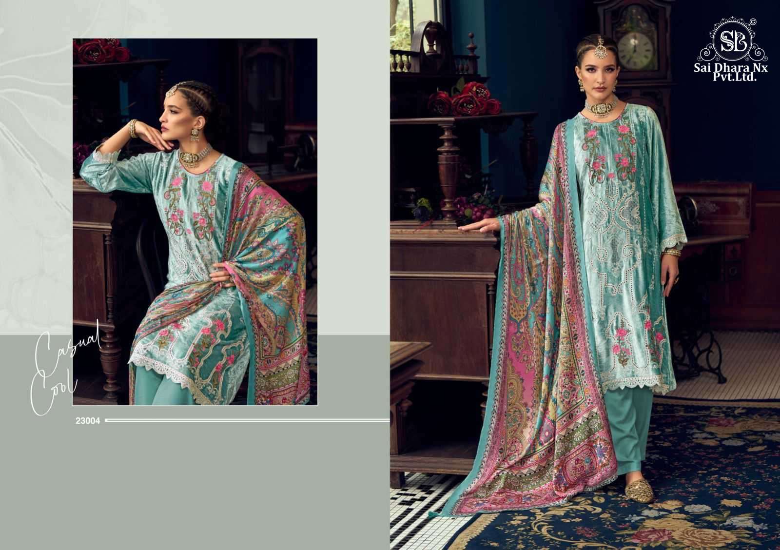 gull jee presents 3 piece pakistani velvet suit wholesale shop in surat - SaiDharaNx 