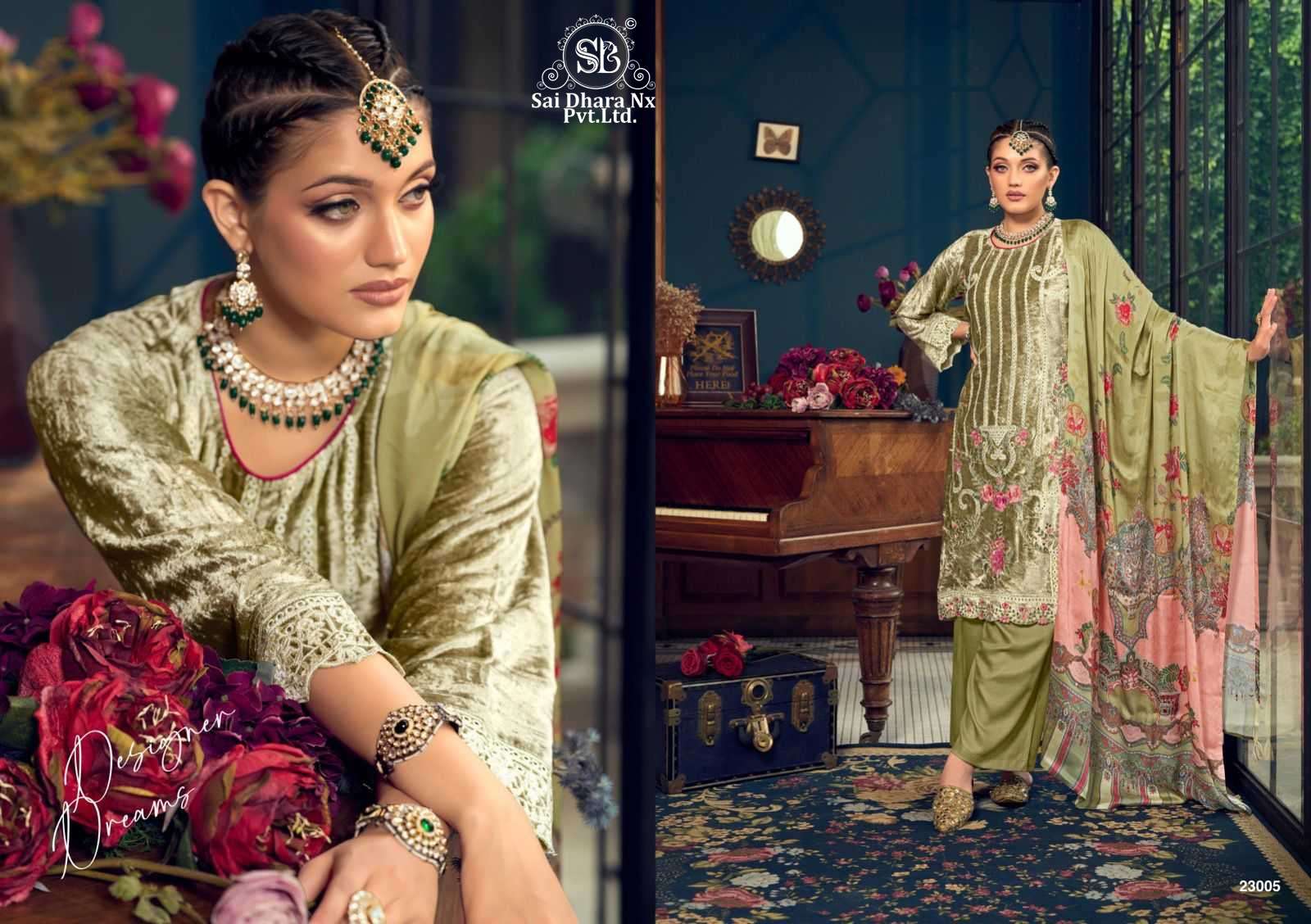 gull jee presents 3 piece pakistani velvet suit wholesale shop in surat - SaiDharaNx 
