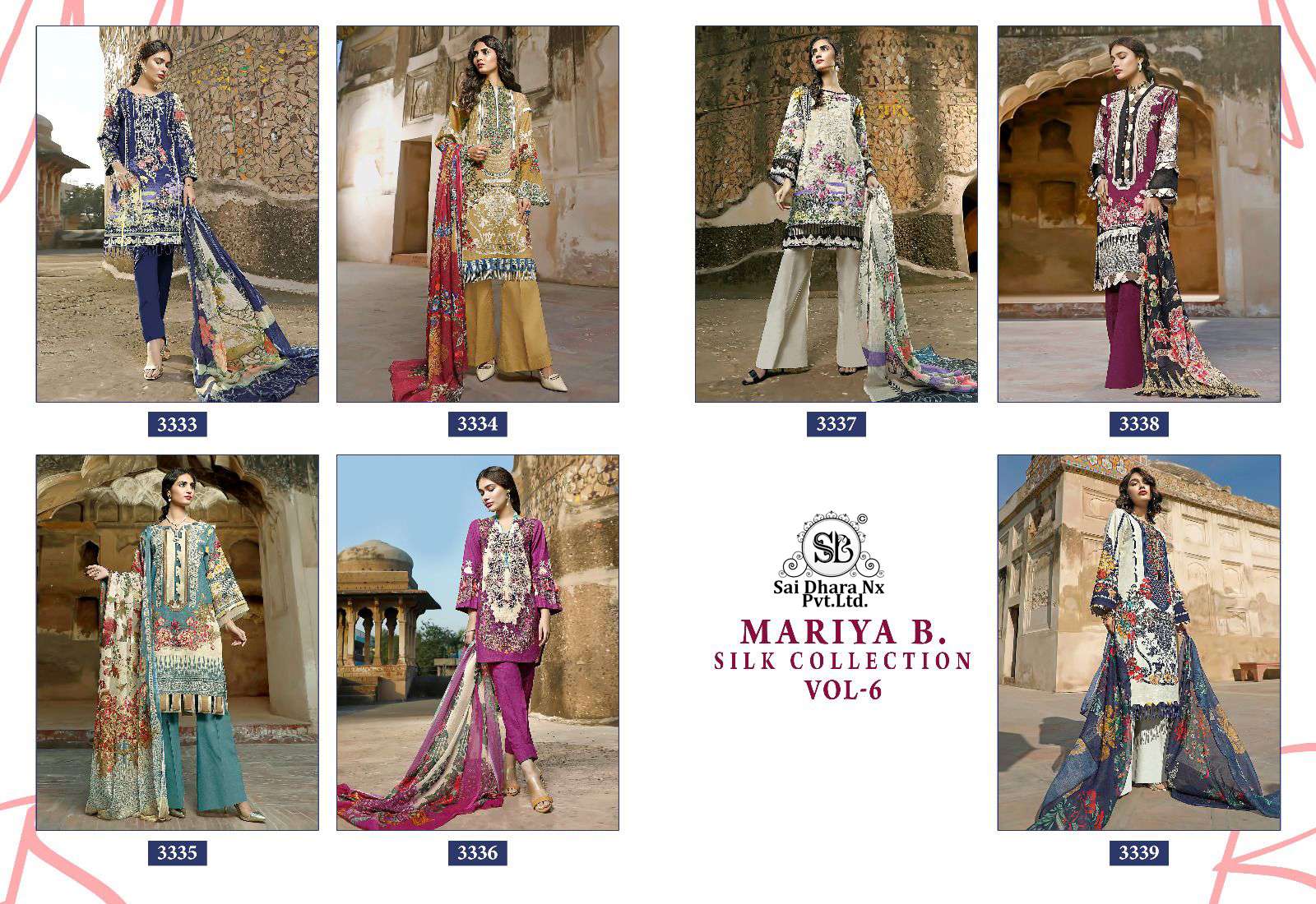 maria b latest silk collection  suit wholesale shop in surat - SaiDharaNx