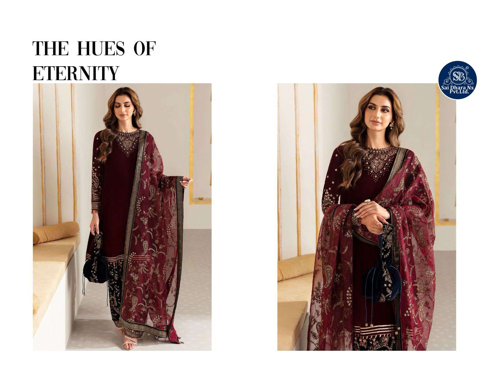 DEEPSY SUIT PRESENTS VELVET WITH HEAVY EMBROIDERY WORK PAKISTANI SUIT MATERIAL WHOLESALE SHOP IN SURAT - SaiDharaNx