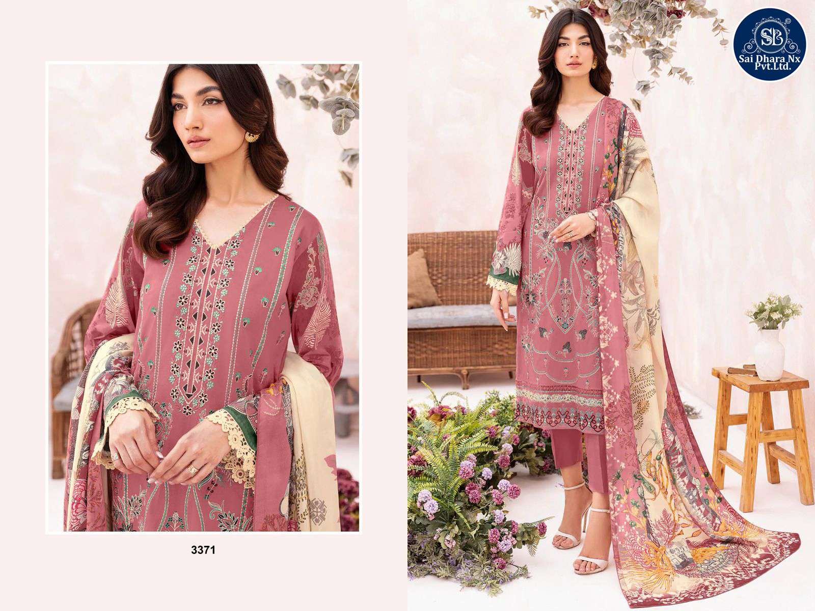 DEEPSY SUIT PRESENTS  WITH HEAVY EMBROIDERY PATCH WORK 3 PIECE PAKISTANI SUIT DRESS MATERIAL WHOLESALE SHOP IN SURAT - SaiDharaNx