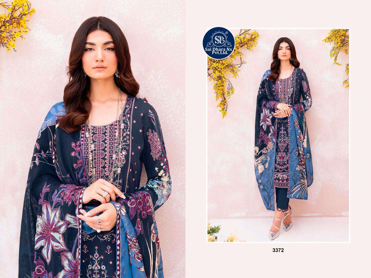 DEEPSY SUIT PRESENTS  WITH HEAVY EMBROIDERY PATCH WORK 3 PIECE PAKISTANI SUIT DRESS MATERIAL WHOLESALE SHOP IN SURAT - SaiDharaNx