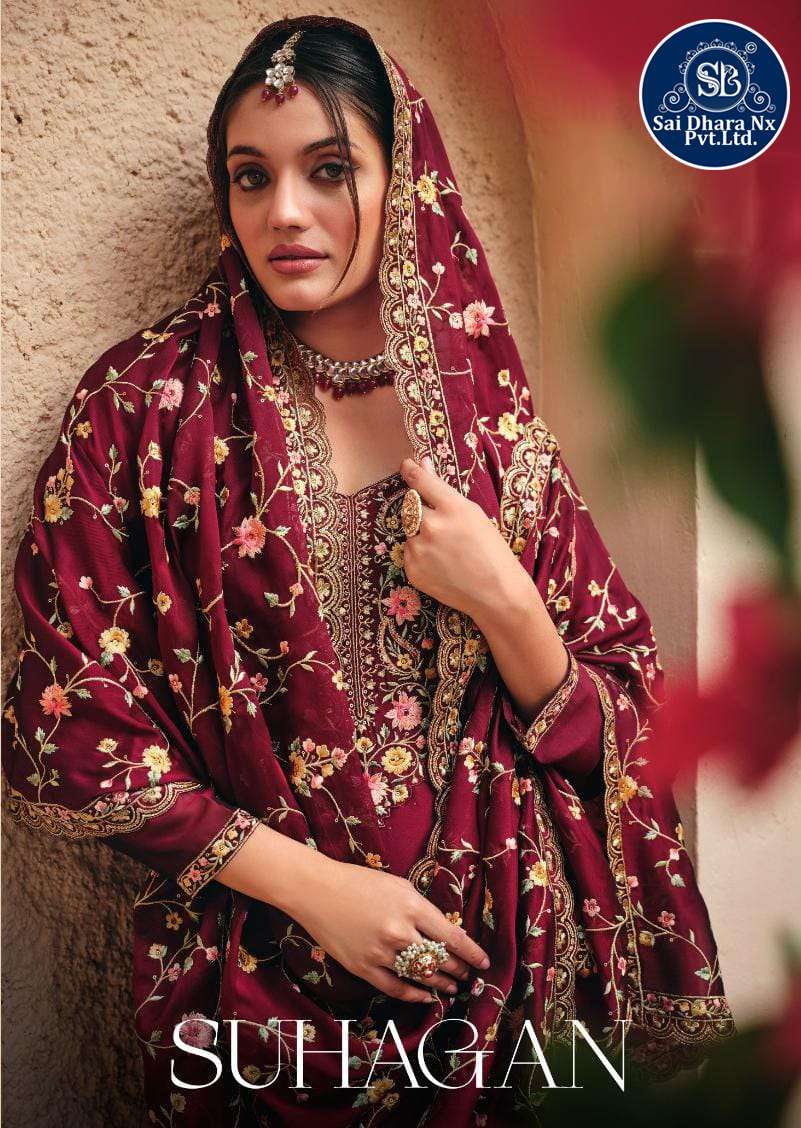 RADHA TRENDZ PRESENTS SHAGUN 2 TONE CATONIC GEORGETTE BASED PAKISTANI SALWAR SUIT WHOLESALE SHOP IN SURAT - SaiDharaNx