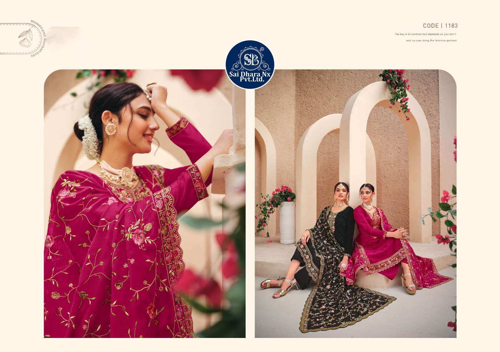 RADHA TRENDZ PRESENTS SHAGUN 2 TONE CATONIC GEORGETTE BASED PAKISTANI SALWAR SUIT WHOLESALE SHOP IN SURAT - SaiDharaNx