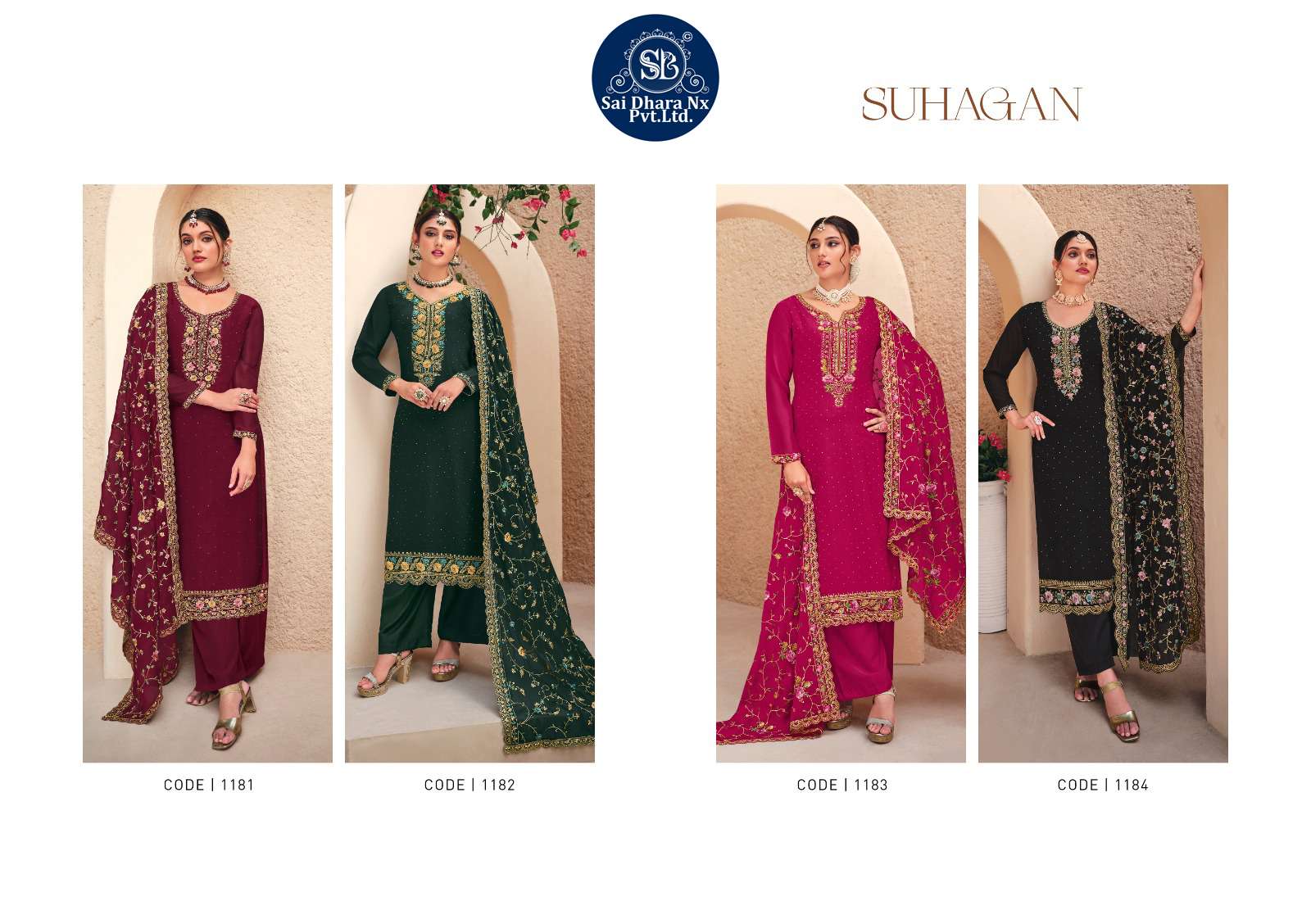 RADHA TRENDZ PRESENTS SHAGUN 2 TONE CATONIC GEORGETTE BASED PAKISTANI SALWAR SUIT WHOLESALE SHOP IN SURAT - SaiDharaNx