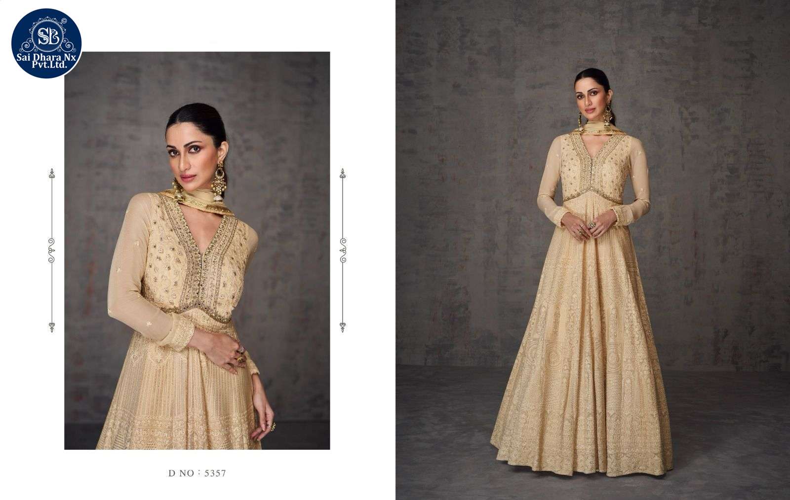 SAYURI DESIGNER PRESENTS REAL GEORGETTE BASED GOWN WITH DUPATTA WHOLESALE SHOP IN SURAT - SaiDharaNx