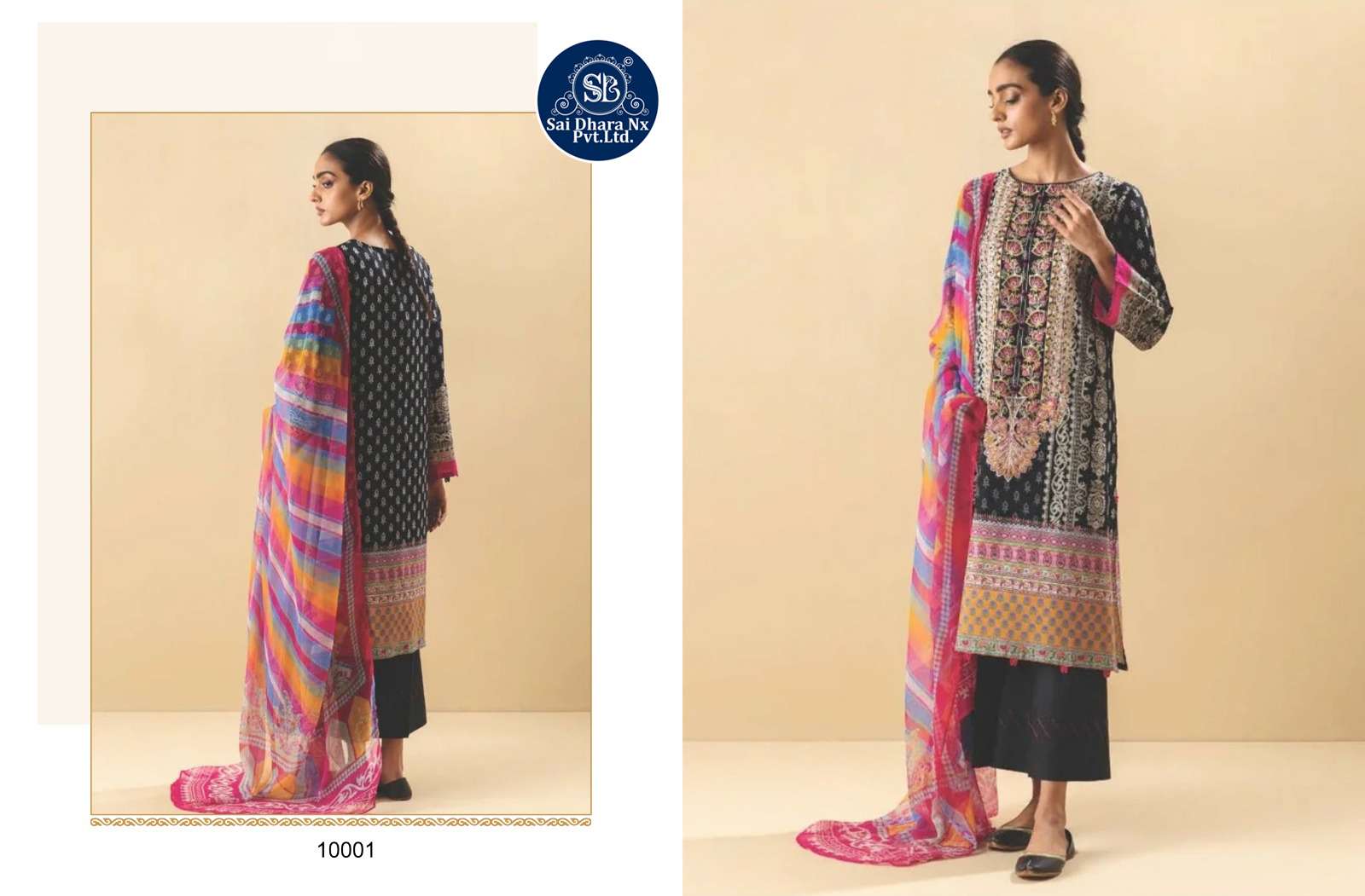 SHRADDHA DESIGNER PRESENTS FIRDOUS VOL-10 LAWN COTTON PRINTED WITH HEAVY EMBROIDERY PATCH PAKISTANI DRESS MATERIAL WHOLESALE SHOP IN SURAT - SaiDharaNx