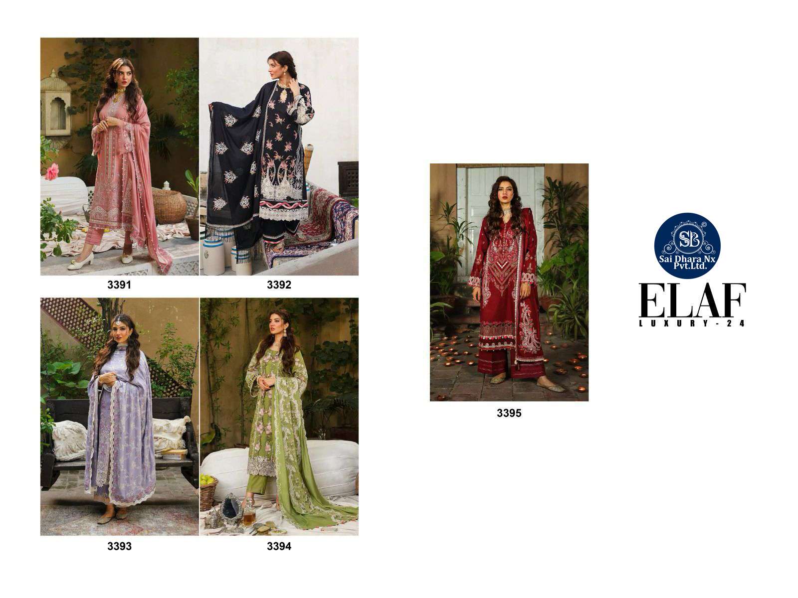 DEEPSY SUIT PRESENTS ELAF LUXURY 24 REYON COTTON WITH HEAVY EMBROIDERY 3 PIECE SUIT MATERIAL WHOLESALE SHOP IN SURAT - SaiDharaNx