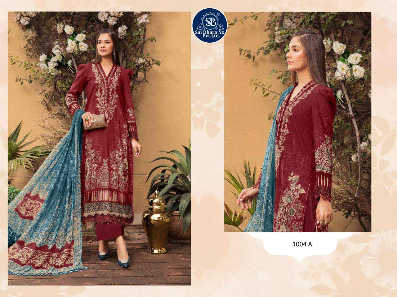 FIRDOUS PRESENTS HIT DESIGN PURE COTTON PRINT HEAVY 3 PIECE PAKISTANI SUIT MATERIAL WHOLESALE SHOP IN SURAT - SaiDharaNx