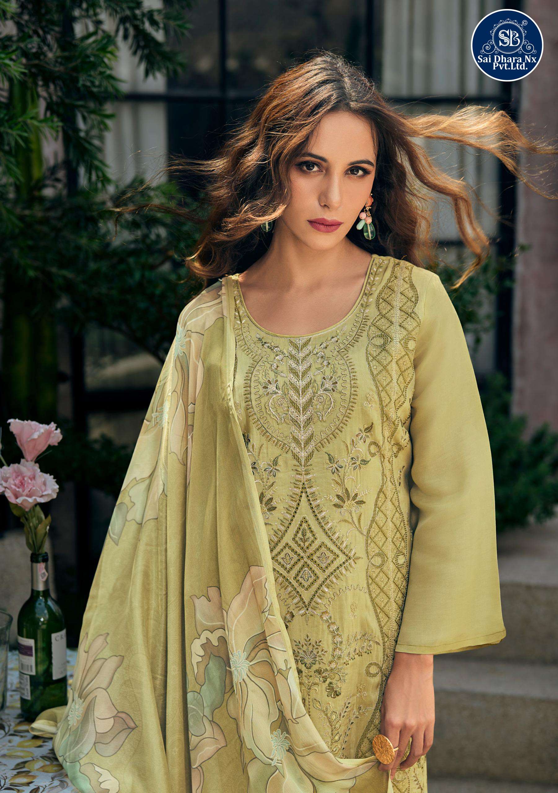  GULL JEE PRESENTS PURE SEAMER SILK HEAVY EMBROIDERY ATTACHED READYMADE SUIT WHOLESALE SHOP IN SURAT - SaiDharaNx