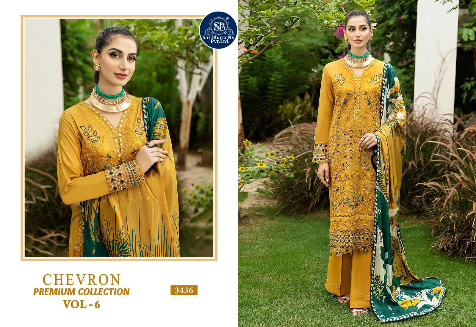 SHREE FABS PRESENTS TOP PURE HEAVY REYON WITH SELF EMBROIDERY PAKISTANI SUIT MATERIAL WHOLESALE SHOP IN SURAT - SaiDharaNx