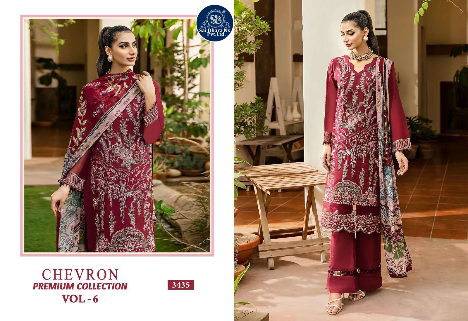 SHREE FABS PRESENTS TOP PURE HEAVY REYON WITH SELF EMBROIDERY PAKISTANI SUIT MATERIAL WHOLESALE SHOP IN SURAT - SaiDharaNx