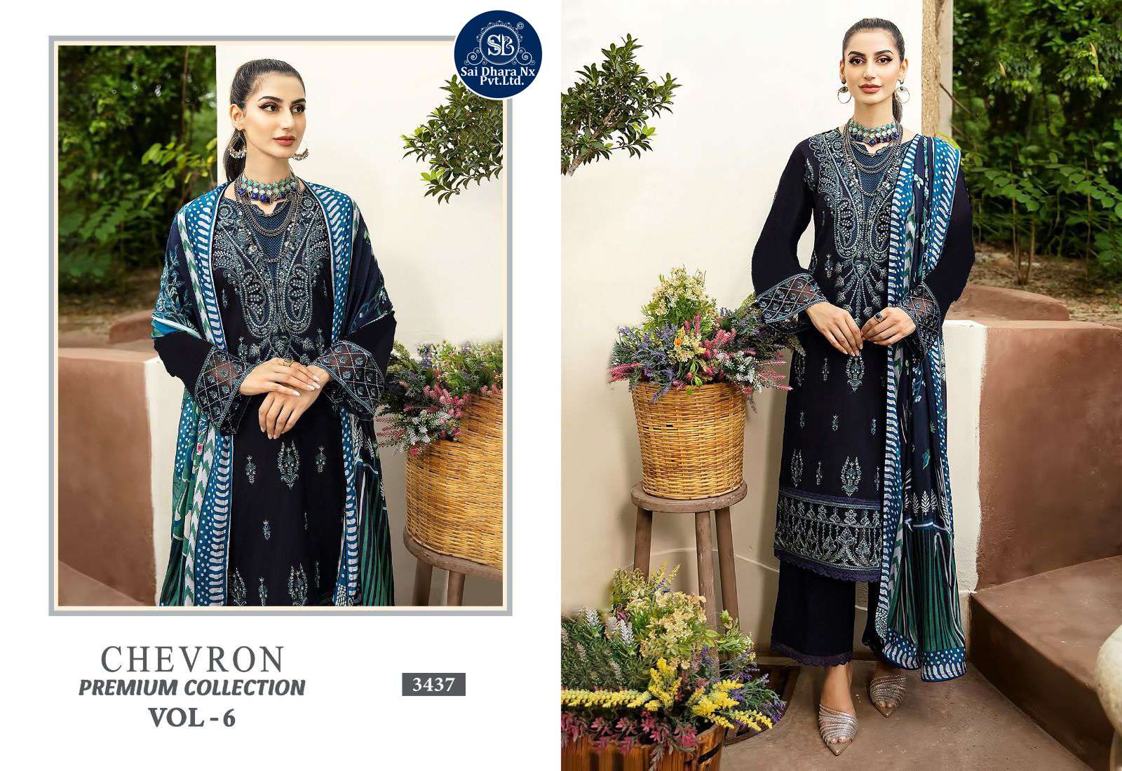 SHREE FABS PRESENTS TOP PURE HEAVY REYON WITH SELF EMBROIDERY PAKISTANI SUIT MATERIAL WHOLESALE SHOP IN SURAT - SaiDharaNx