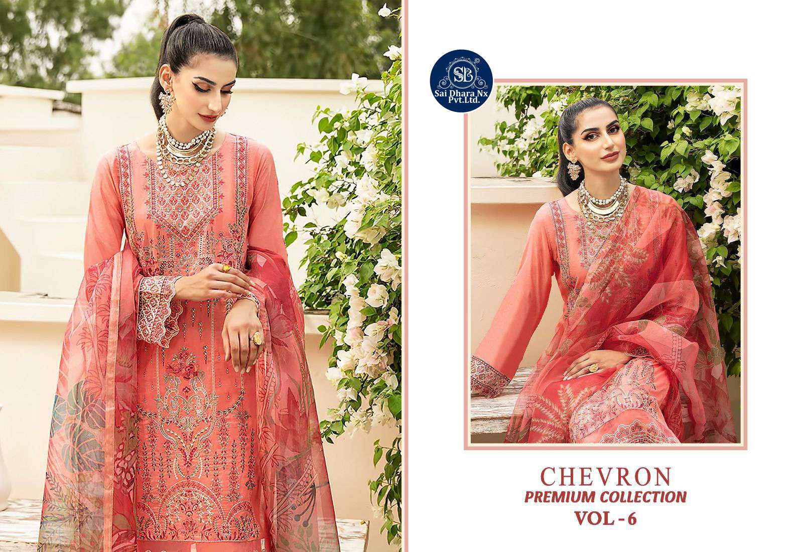 SHREE FABS PRESENTS TOP PURE HEAVY REYON WITH SELF EMBROIDERY PAKISTANI SUIT MATERIAL WHOLESALE SHOP IN SURAT - SaiDharaNx