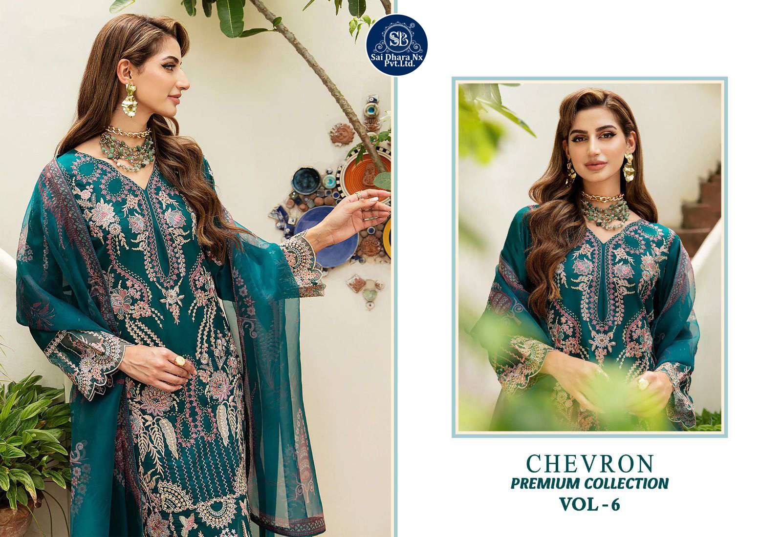 SHREE FABS PRESENTS TOP PURE HEAVY REYON WITH SELF EMBROIDERY PAKISTANI SUIT MATERIAL WHOLESALE SHOP IN SURAT - SaiDharaNx