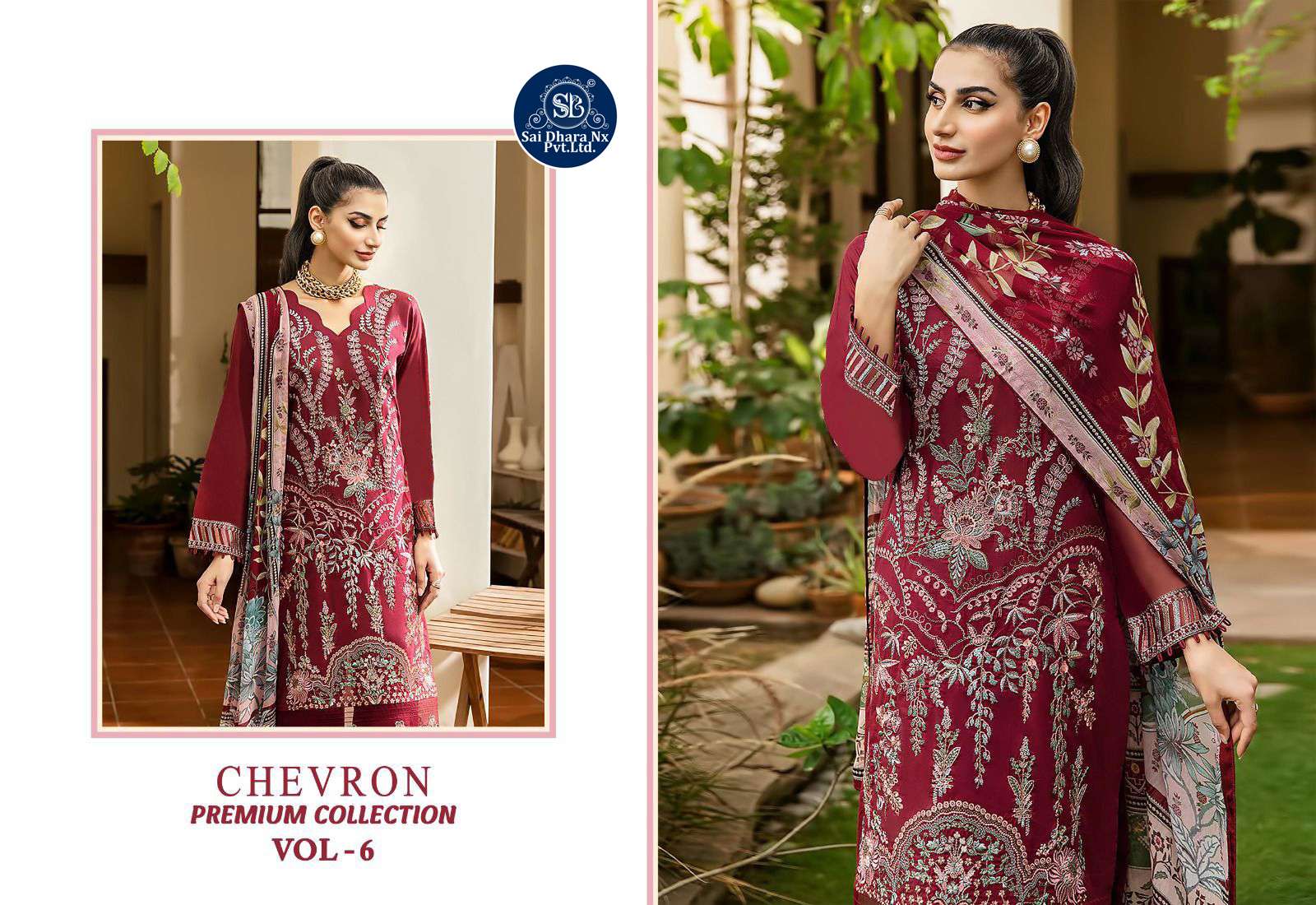 SHREE FABS PRESENTS TOP PURE HEAVY REYON WITH SELF EMBROIDERY PAKISTANI SUIT MATERIAL WHOLESALE SHOP IN SURAT - SaiDharaNx