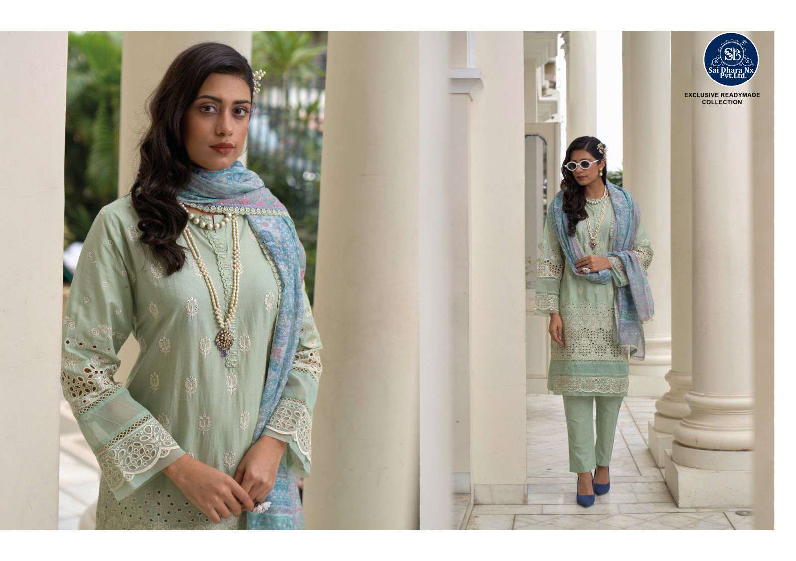 SHREE FABS PRESENTS TOP PURE LAWN COTTON WITH SCHIFFLI WORK READYMADE SUIT WHOLESALE SHOP IN SURAT - SaiDharaNx