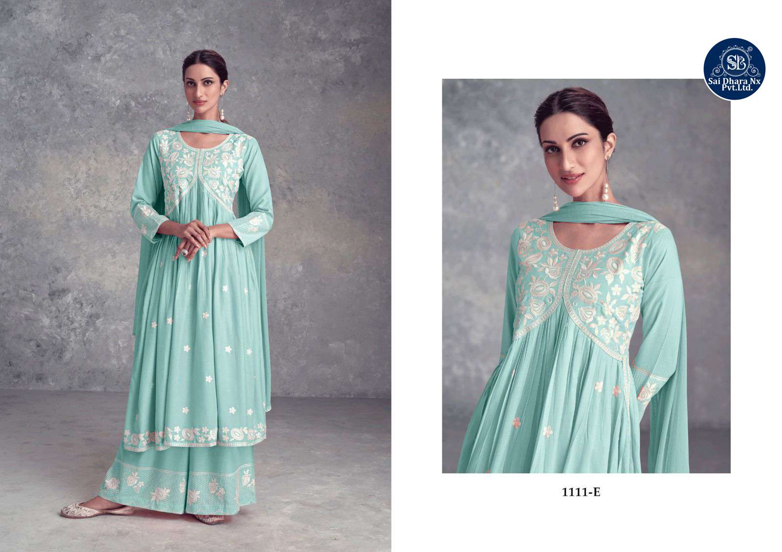 VAMIKA PRESENTS PURE REYON VISCOS FABRIC WITH HEAVY EMBROIDERY READYMADE SUIT WHOLESALE SHOP IN SURAT - SaiDharaNx