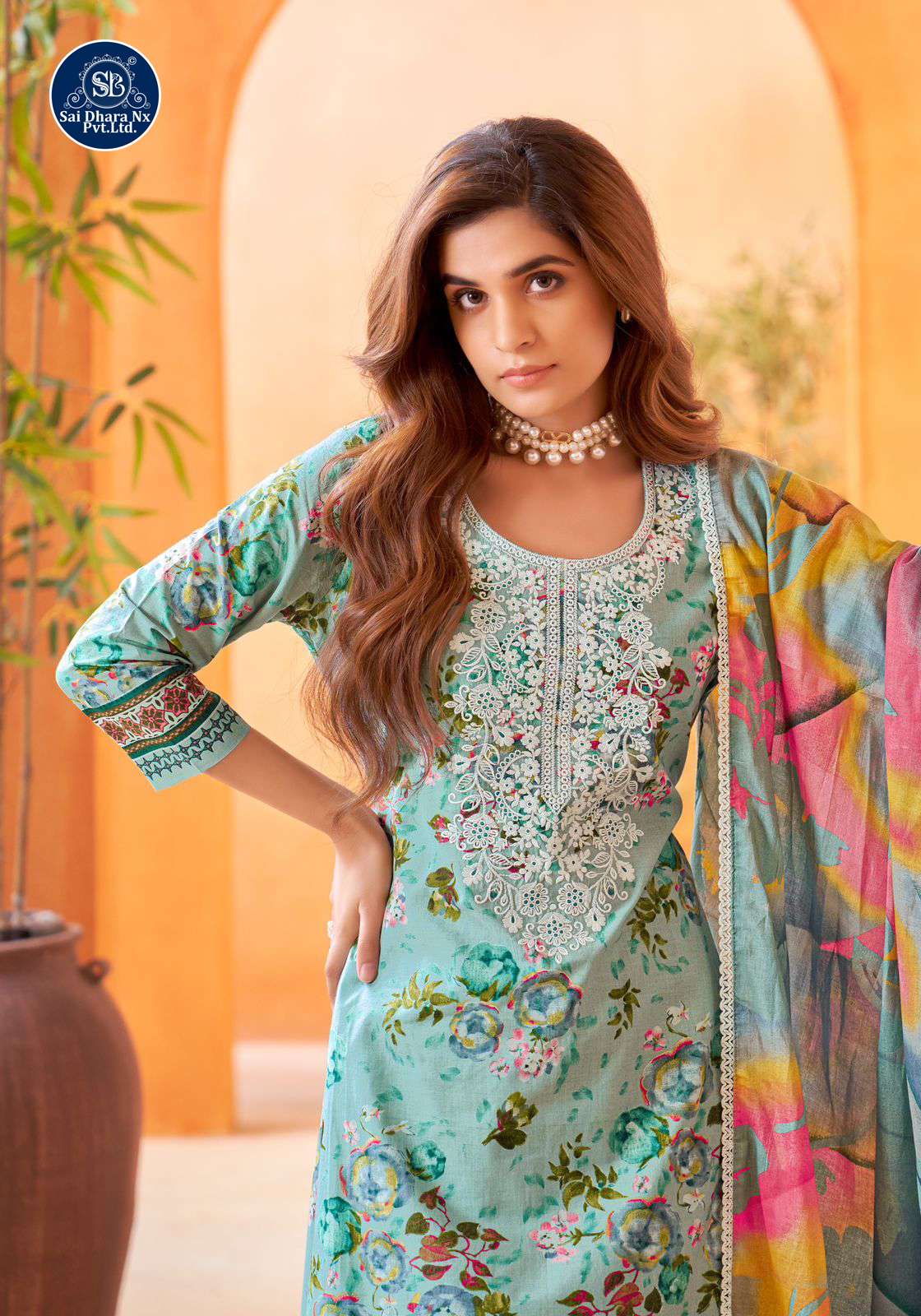 ALOK SUITS PRESENTS PURE CAMBRIC COTTON FLORAL PRINT LATEST 3 PIECE SUIT MATERIAL COLLECTION WHOLESALE SHOP IN SURAT - SaiDharaNx