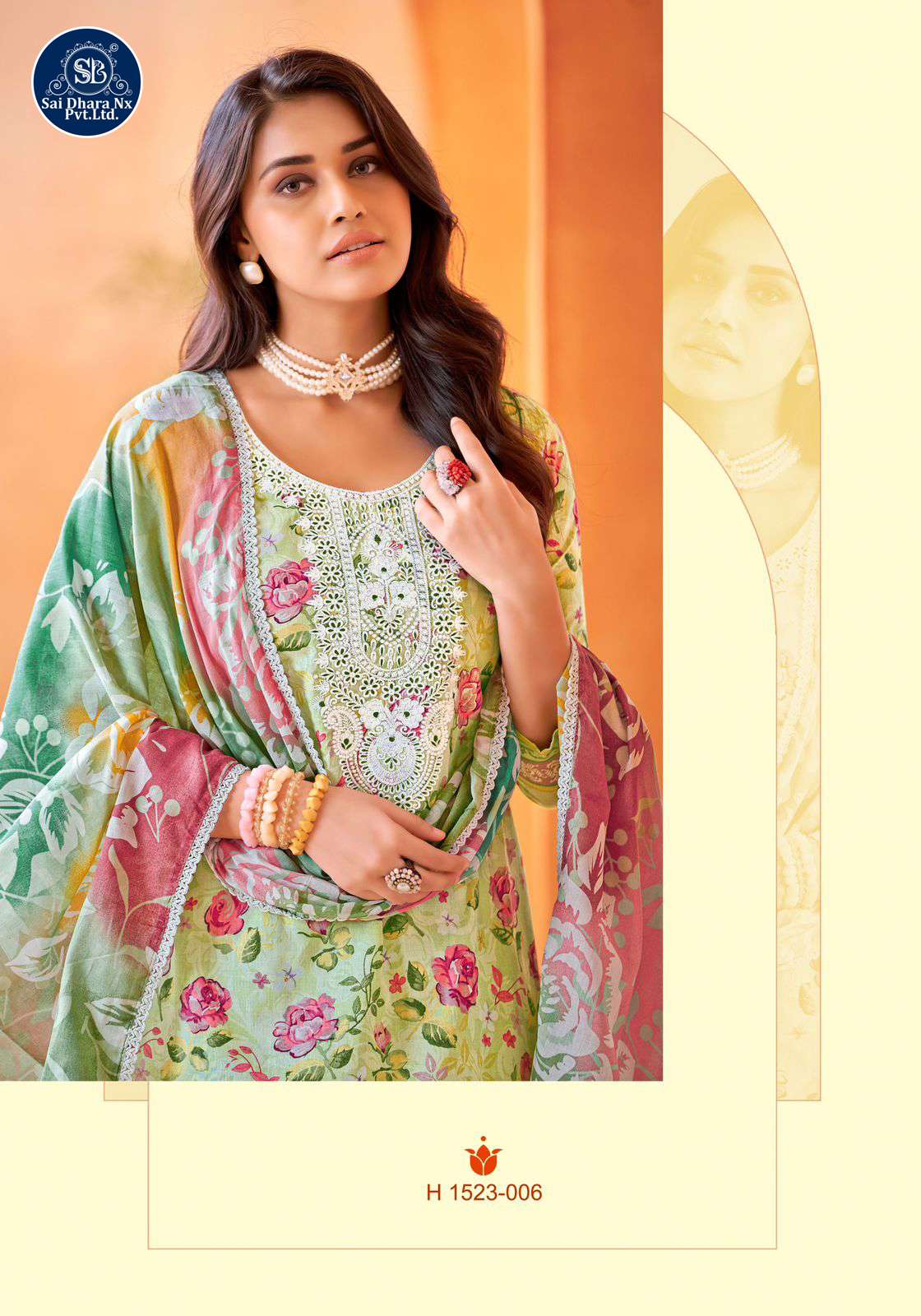 ALOK SUITS PRESENTS PURE CAMBRIC COTTON FLORAL PRINT LATEST 3 PIECE SUIT MATERIAL COLLECTION WHOLESALE SHOP IN SURAT - SaiDharaNx