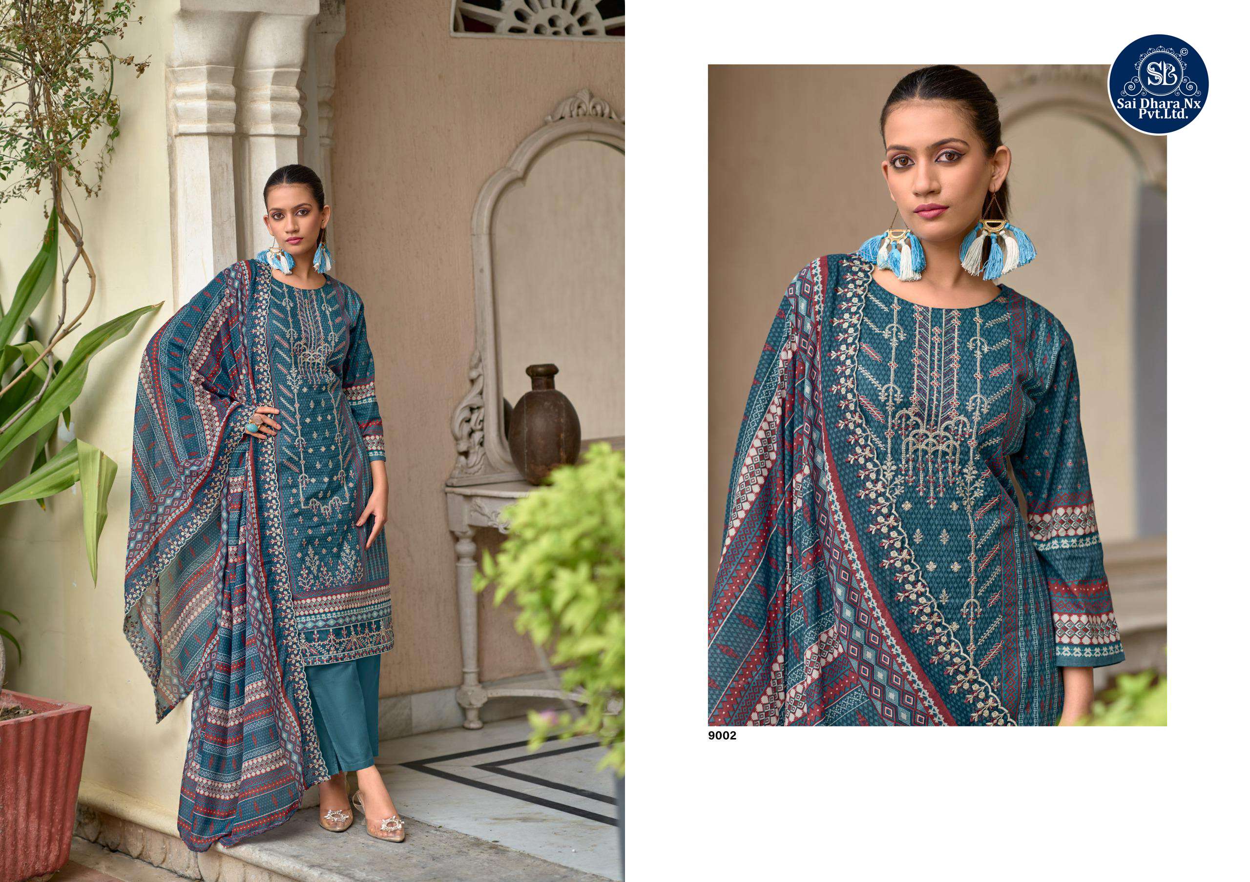 DEEPSY SUIT PRESENTS PURE COTTON WITH HEAVY EMBROIDERY WORK 3 PIECE SUIT MATERIAL WHOLESALE SHOP IN SURAT - SaiDharaNx