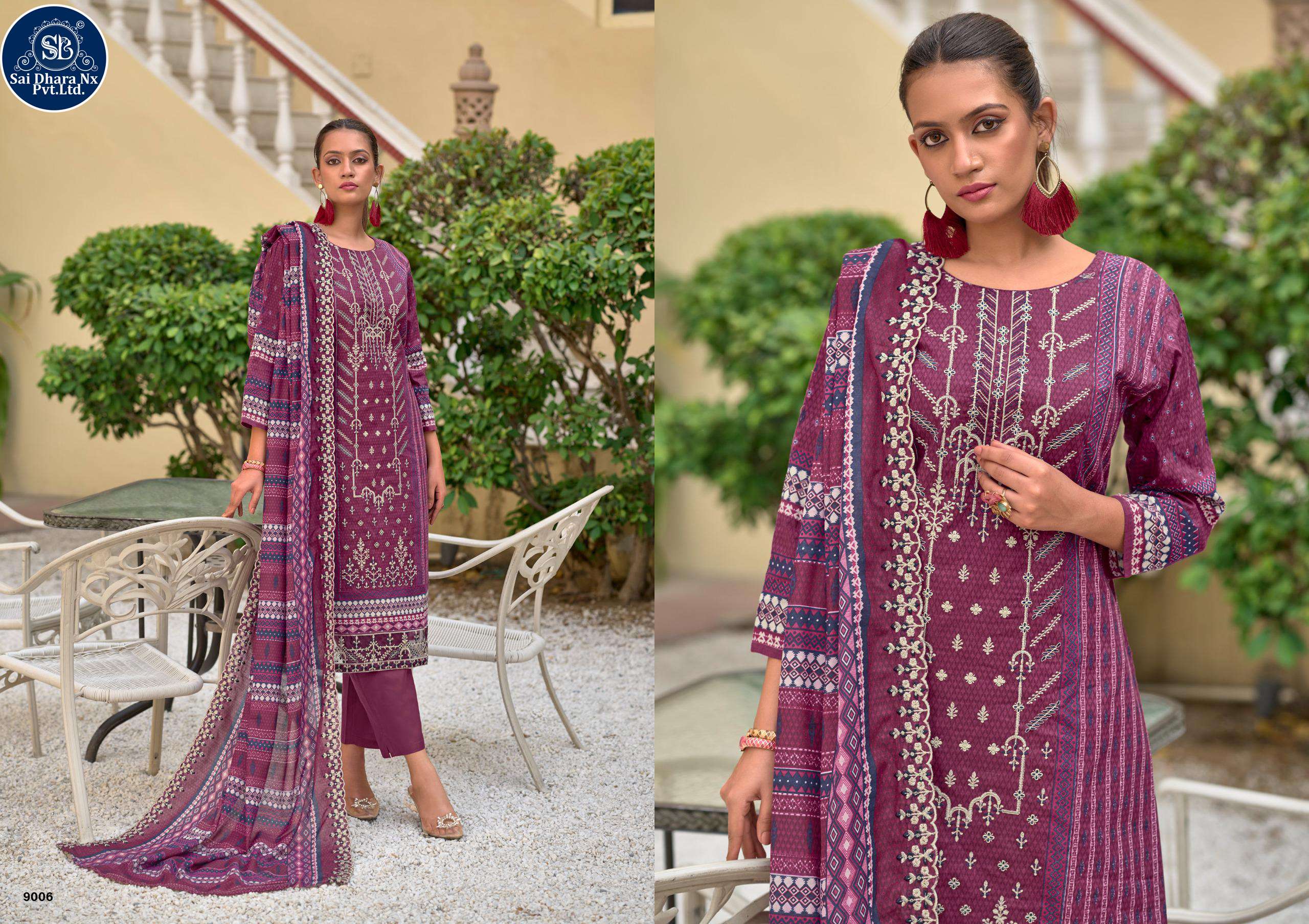 DEEPSY SUIT PRESENTS PURE COTTON WITH HEAVY EMBROIDERY WORK 3 PIECE SUIT MATERIAL WHOLESALE SHOP IN SURAT - SaiDharaNx