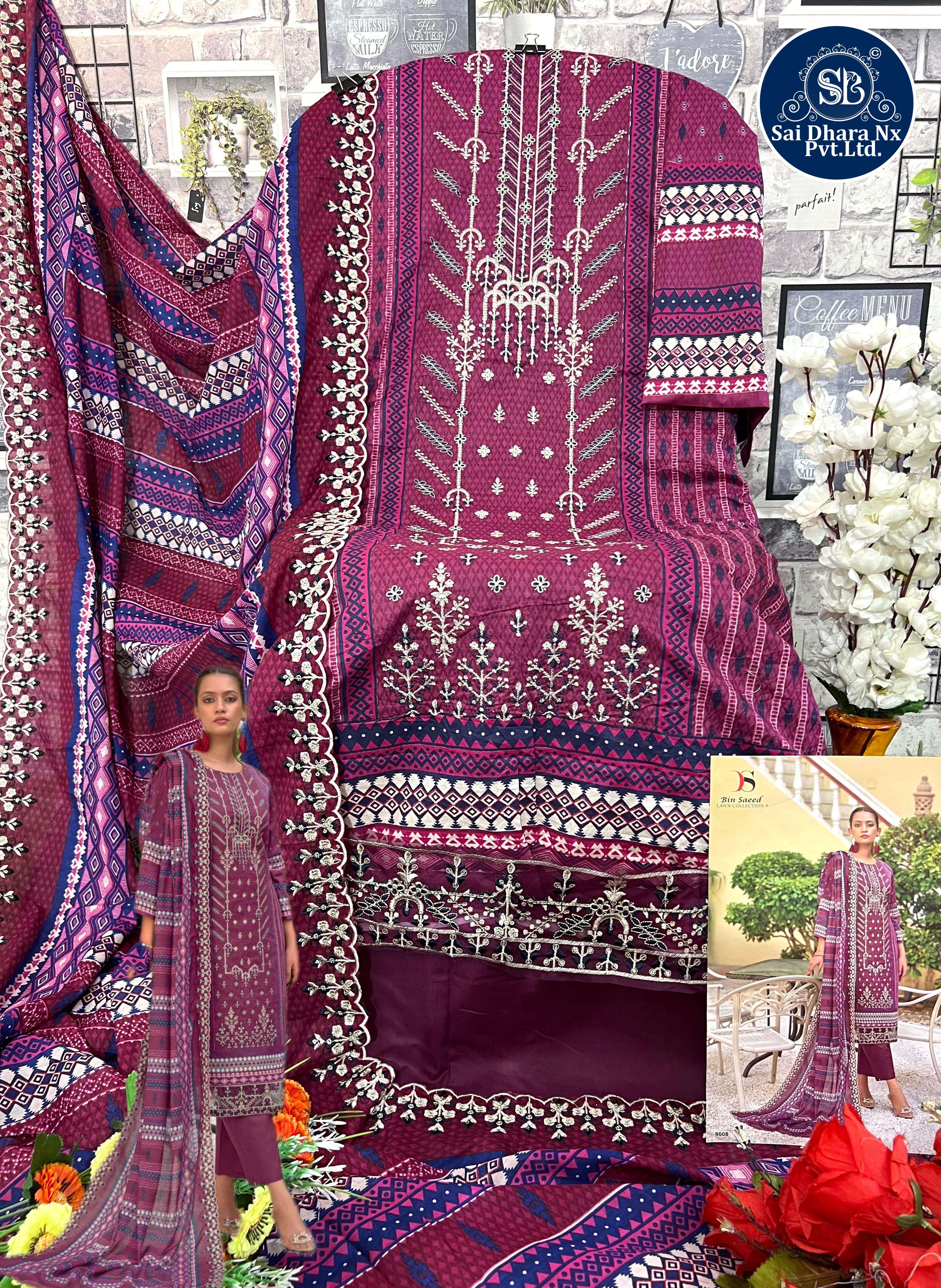 DEEPSY SUIT PRESENTS PURE COTTON WITH HEAVY SELF EMBROIDERY PAKISTANI SUIT MATERIAL WHOLESALE SHOP IN SURAT - SaiDharaNx