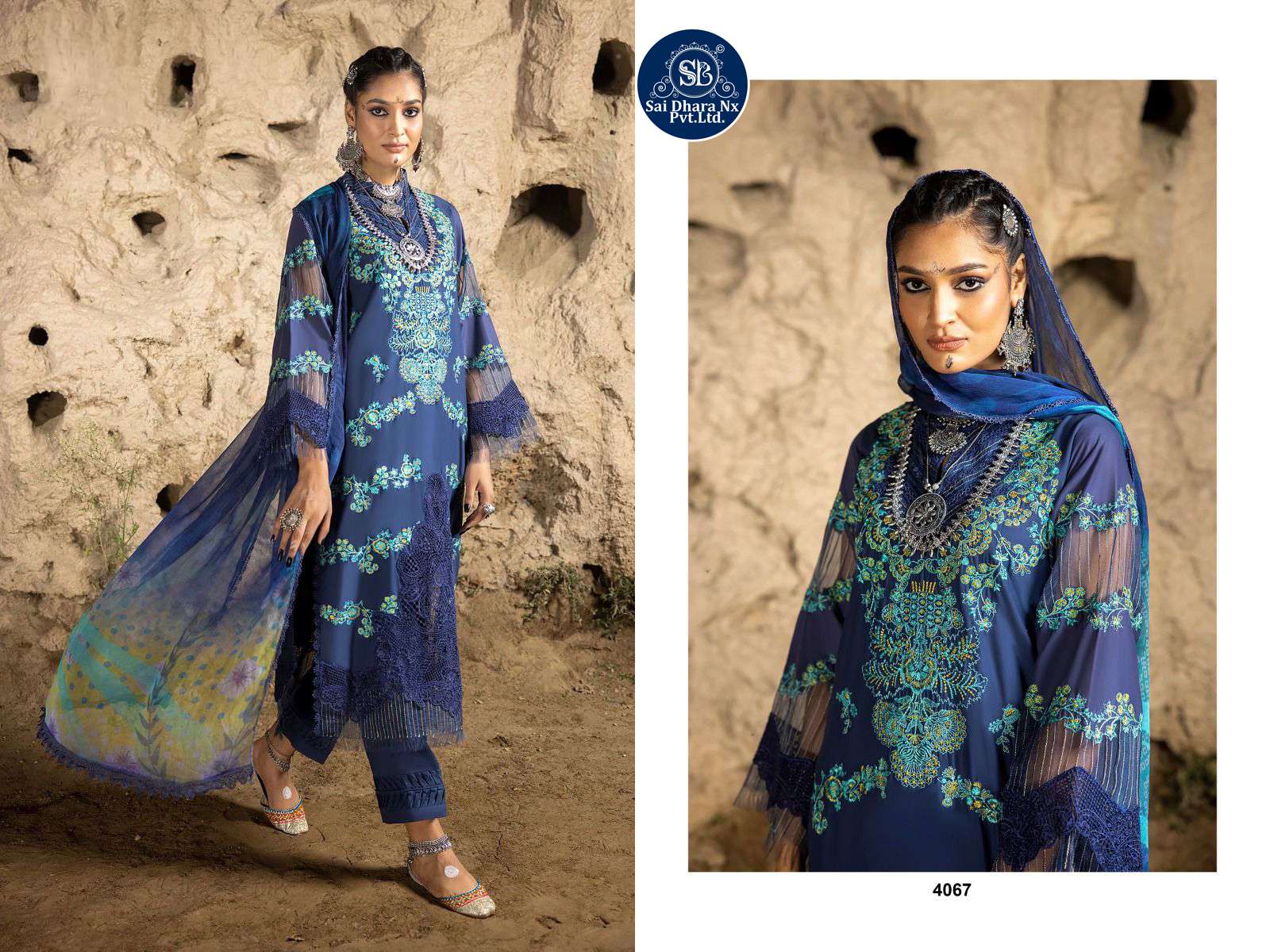 DEEPSY SUITS PRESENTS PURE COTTON WITH HEAVY SELF EMBROIDERY WORK PAKISTANI SUIT MATERIAL WHOLESALE SHOP IN SURAT - SaiDharaNx