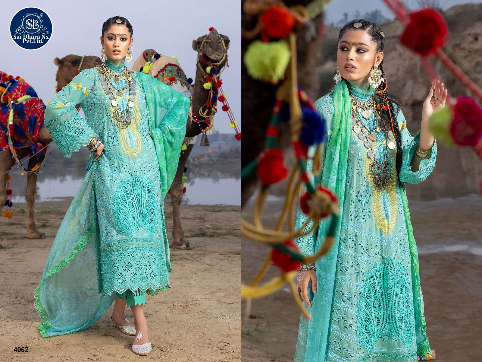 DEEPSY SUITS PRESENTS PURE COTTON WITH HEAVY SELF EMBROIDERY WORK PAKISTANI SUIT MATERIAL WHOLESALE SHOP IN SURAT - SaiDharaNx