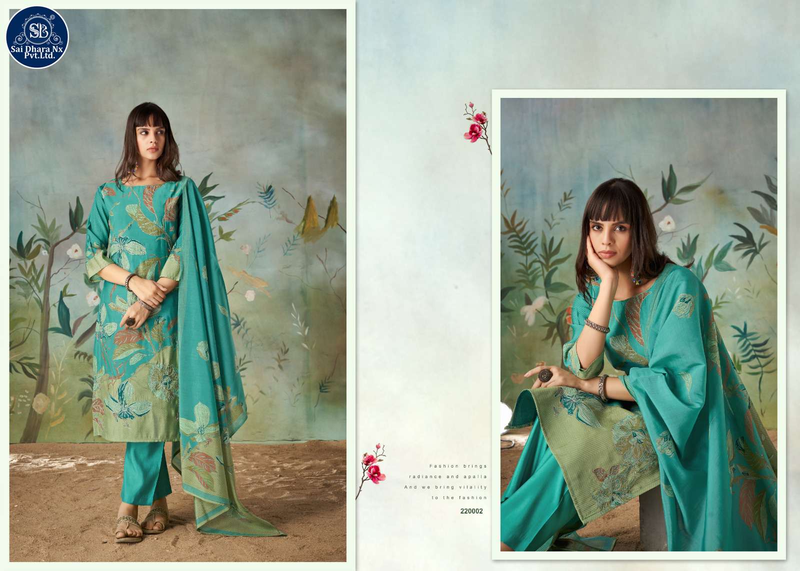 KASAR PRESENTS PURE MUSLIN DIGITAL & FOIL PRINT WITH FANCY EMBROIDERY 3 PIECE SUIT MATERIAL WHOLESALE SHOP IN SURAT - SaiDharaNx