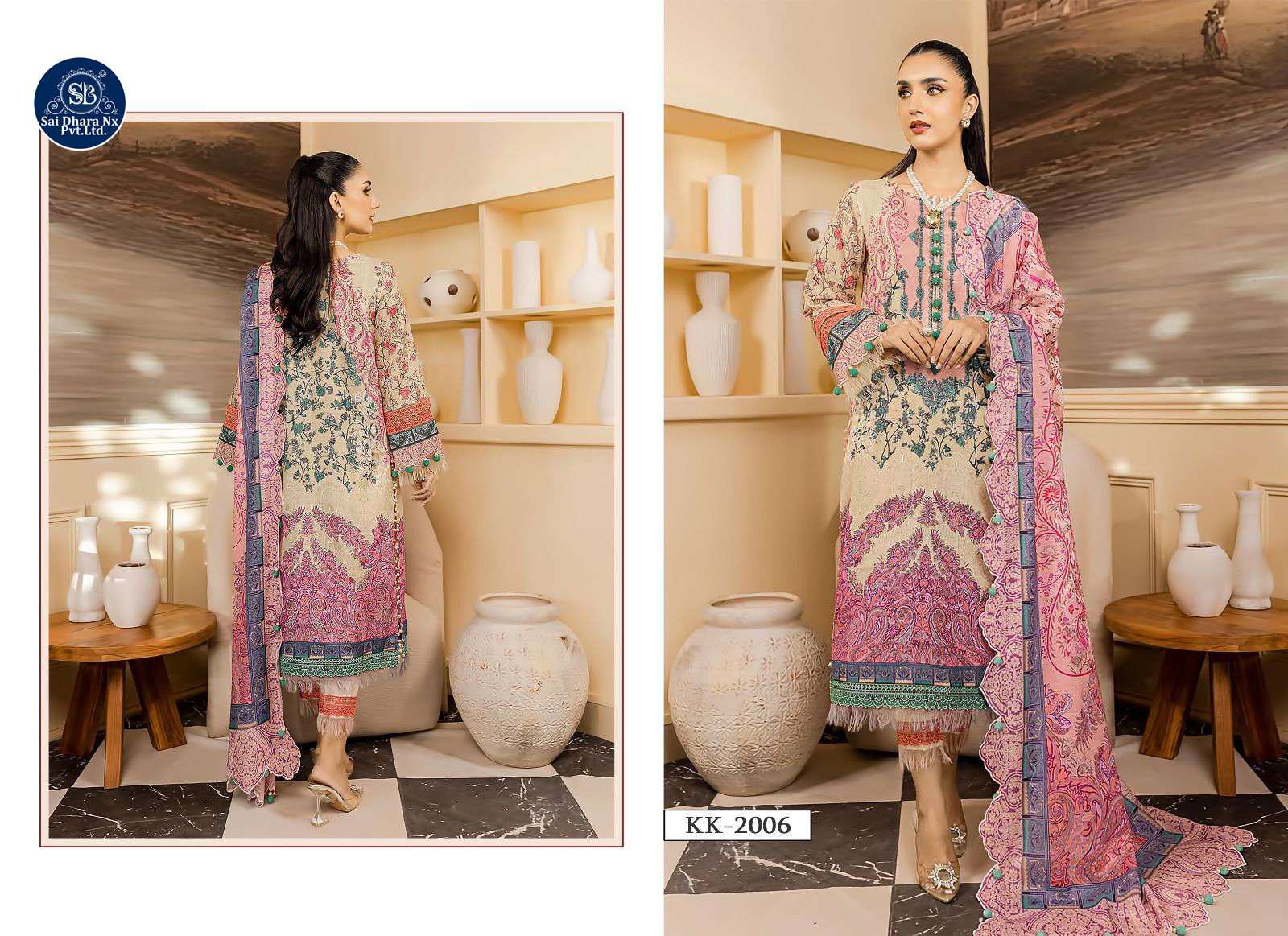KROSS PRESENTS TOP PURE COTTON PRINT 3 PIECE PAKISTANI SUIT MATERIAL COLLECTION WHOLESALE SHOP IN SURAT - SaiDharaNx