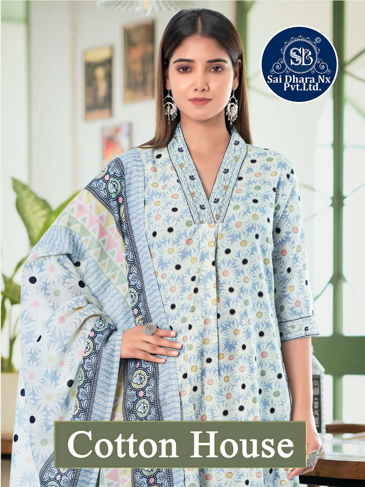 PARRA STUDIO PRESENTS COTTON MILL PRINT WITH FOIL & EMBROIDERY WORK BASED KURTI COLLECTION WHOLESALE SHOP IN SURAT - SaiDharaNx