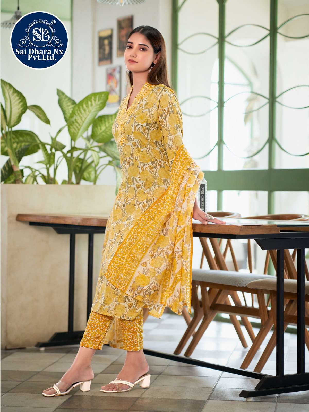 PARRA STUDIO PRESENTS COTTON MILL PRINT WITH FOIL & EMBROIDERY WORK BASED KURTI COLLECTION WHOLESALE SHOP IN SURAT - SaiDharaNx