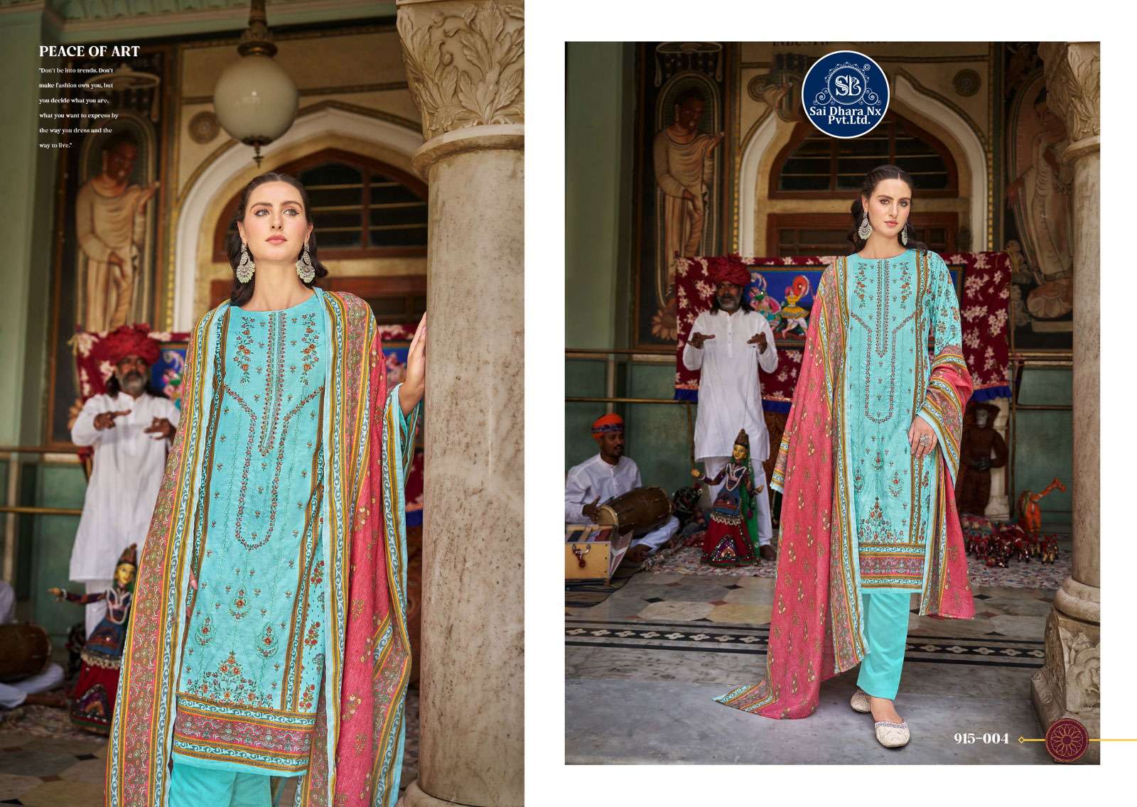 BELLIZA DESIGNER PRESENTS PURE COTTON DIGITAL PRINTED SELF EMBRIODERY WORK 3 PIECE SUIT MATERIAL WHOLESALE SHOP IN SURAT - SaiDharaNx