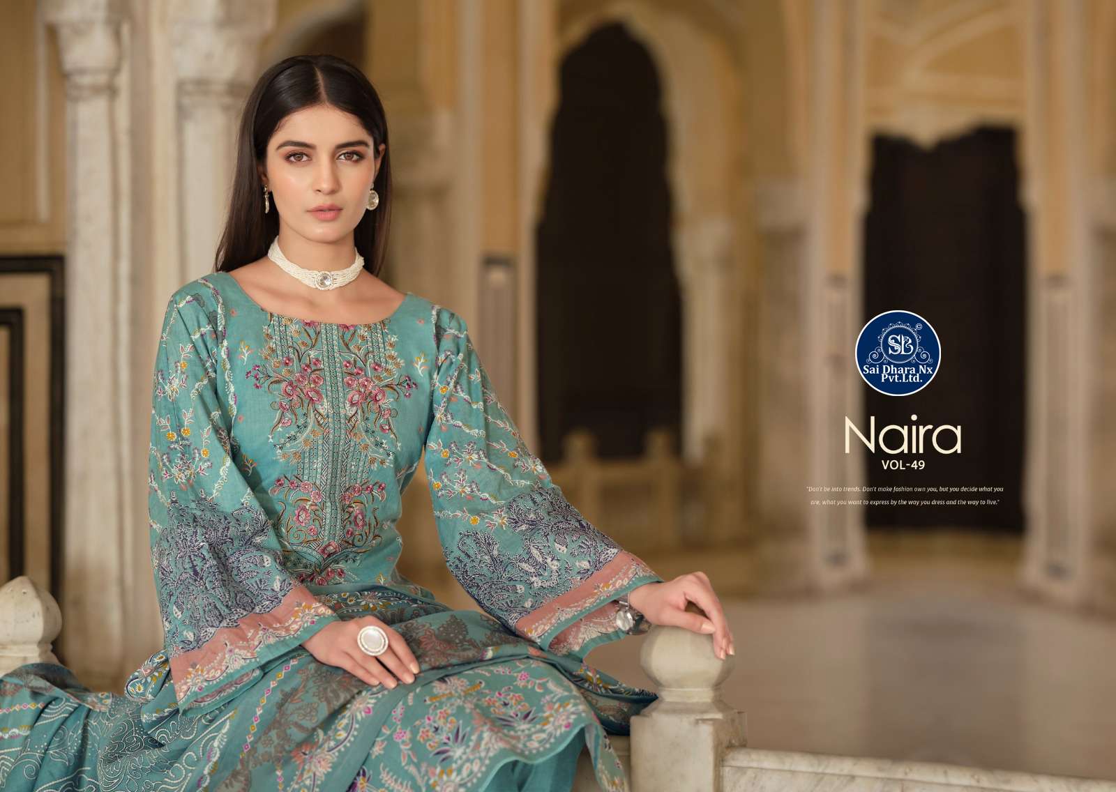 BELLIZA DESIGNER STUDIO PRESENTS PURE COTTON DIGITAL PRINT 3 PIECE SUIT MATERIAL WHOLESALE SHOP IN SURAT - SaiDharaNx