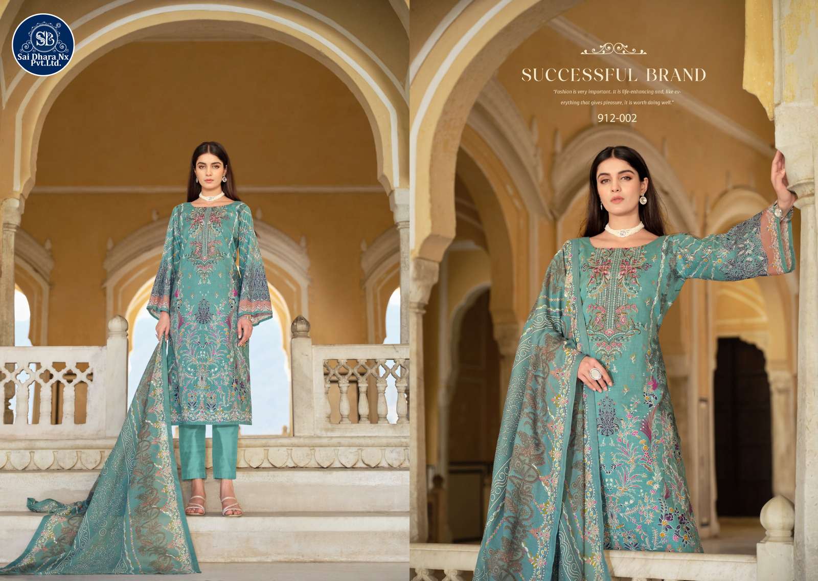 BELLIZA DESIGNER STUDIO PRESENTS PURE COTTON DIGITAL PRINT 3 PIECE SUIT MATERIAL WHOLESALE SHOP IN SURAT - SaiDharaNx