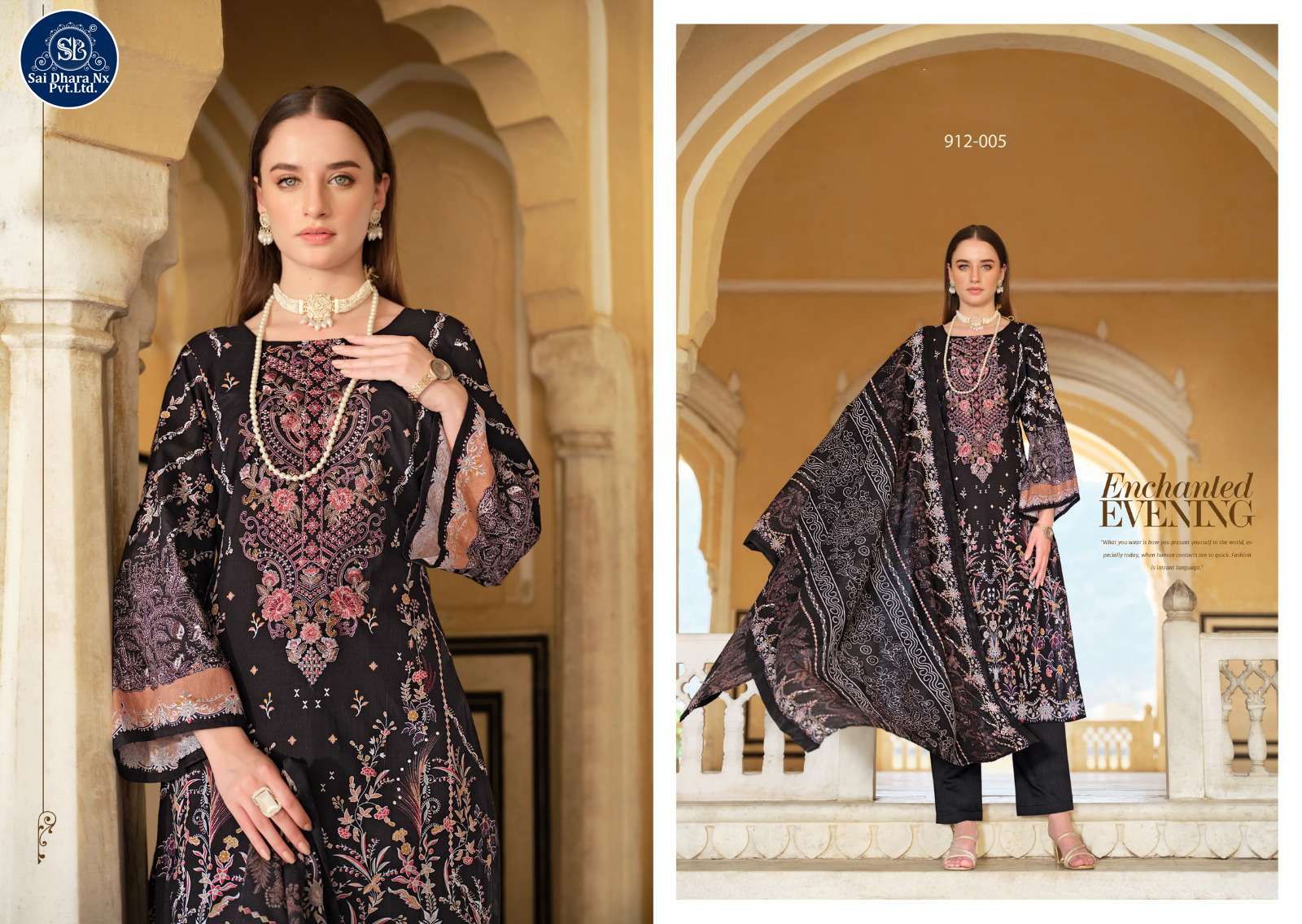 BELLIZA DESIGNER STUDIO PRESENTS PURE COTTON DIGITAL PRINT 3 PIECE SUIT MATERIAL WHOLESALE SHOP IN SURAT - SaiDharaNx