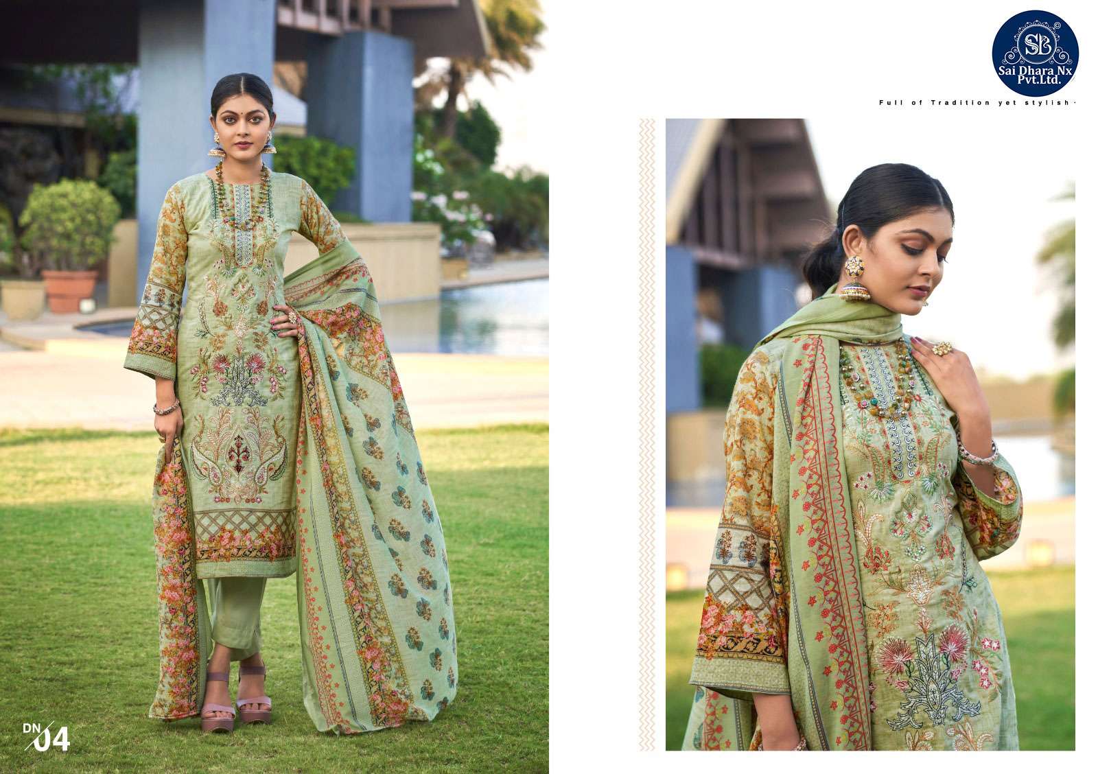 DEEPSY SUIT PRESENTS PURE COTTON WITH HEAVY PATH EMBROIDERY PAKISTANI 3 PIECE SUIT MATERIAL WHOLESALE SHOP IN SURAT - SaiDharaNx