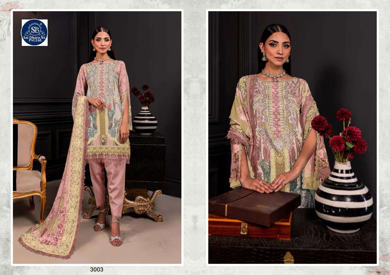 MAHGUL PRESENTS LAWN COTTON PRINTED QUEEN QOURT PAKISTANI SUIT DRESS MATERIAL WHOLESALE SHOP IN SURAT - SaiDharaNx