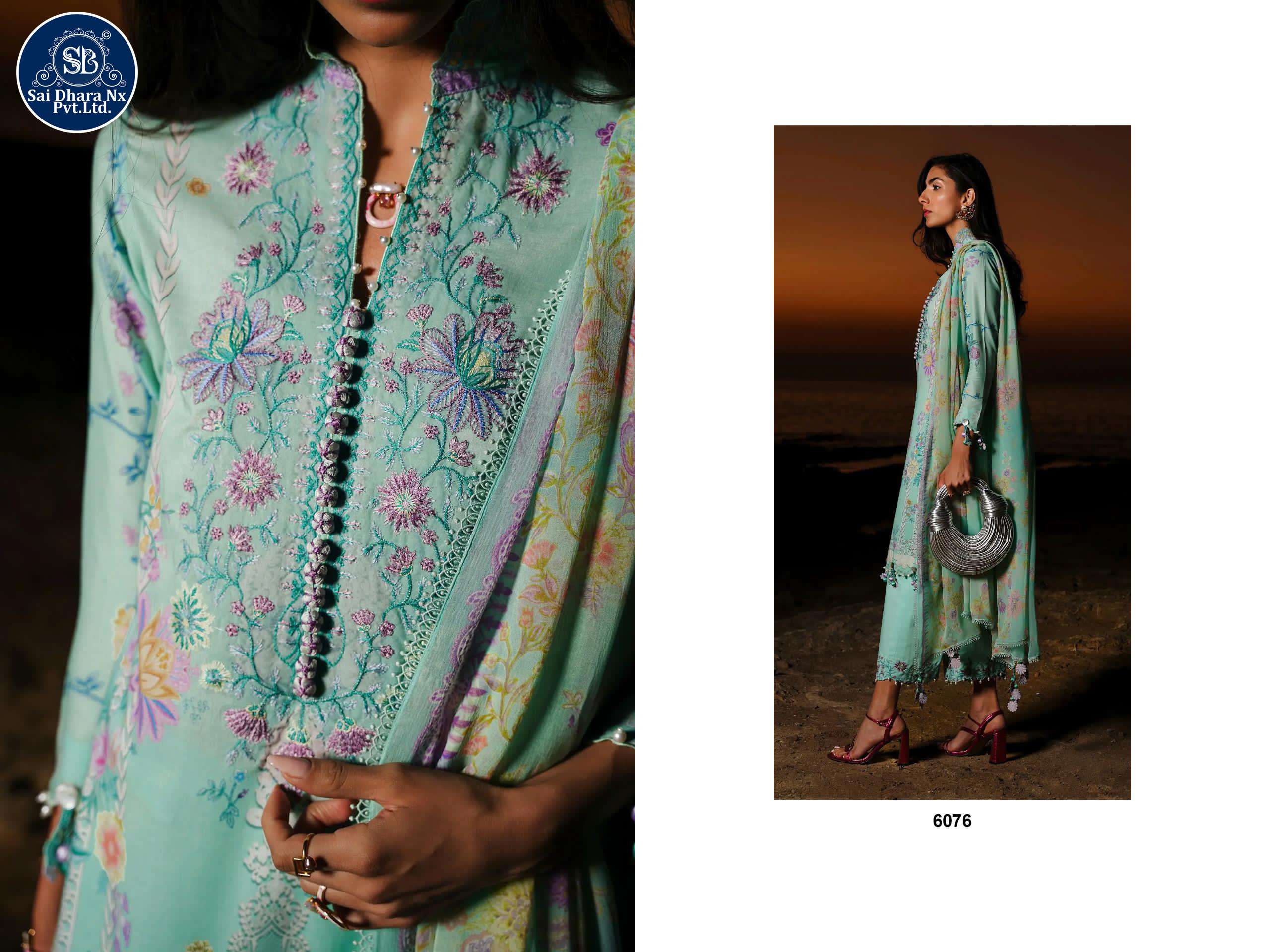 Pure Cotton Embroidery Trending Colour Pakistani Dress Material Wholesale Collection In Surat