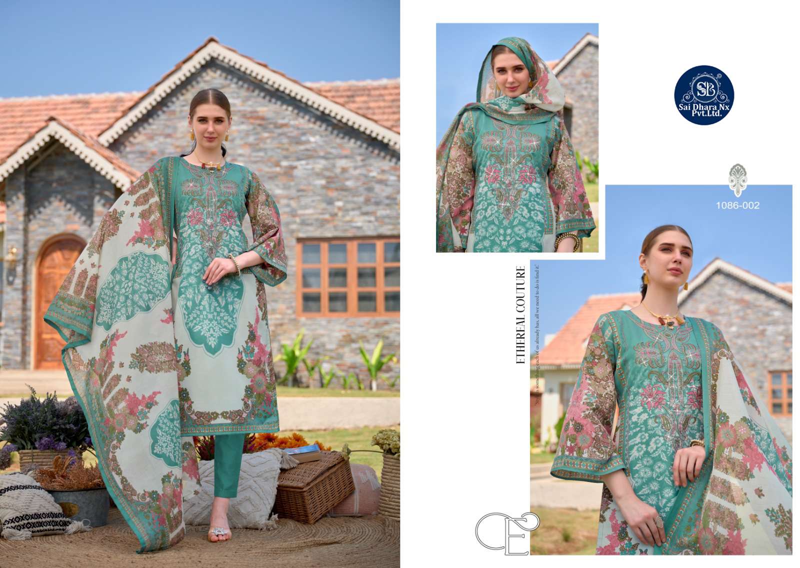 ROMANI PRESENTS AARZU VOL 3 PREMIUM SOFT COTTON DIGITAL PRINTED LATEST SUIT MATERIAL COLLECTION WHOLESALE SHOP IN SURAT - SaiDharaNx