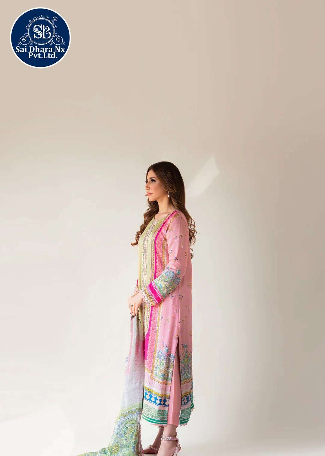 Saidharanx Presents Muslin Fabric Soft Digital Print Readymade Pakistani 3 Piece Suit Collection Wholesale Shop In Surat - Saidharanx