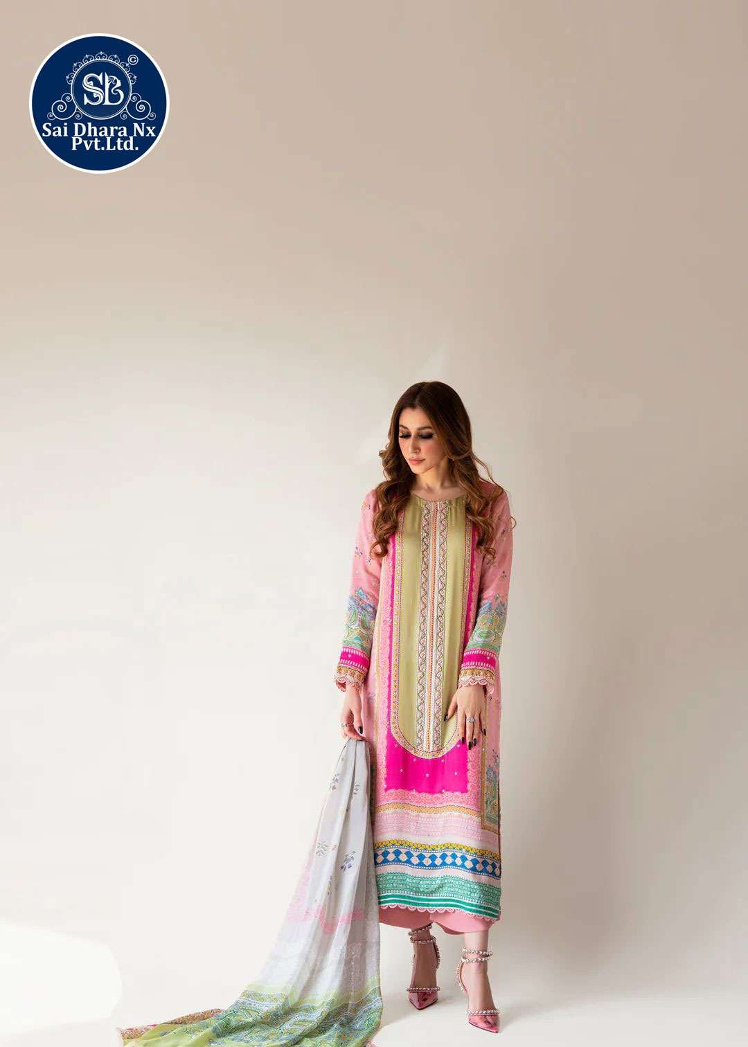Saidharanx Presents Muslin Fabric Soft Digital Print Readymade Pakistani 3 Piece Suit Collection Wholesale Shop In Surat - Saidharanx