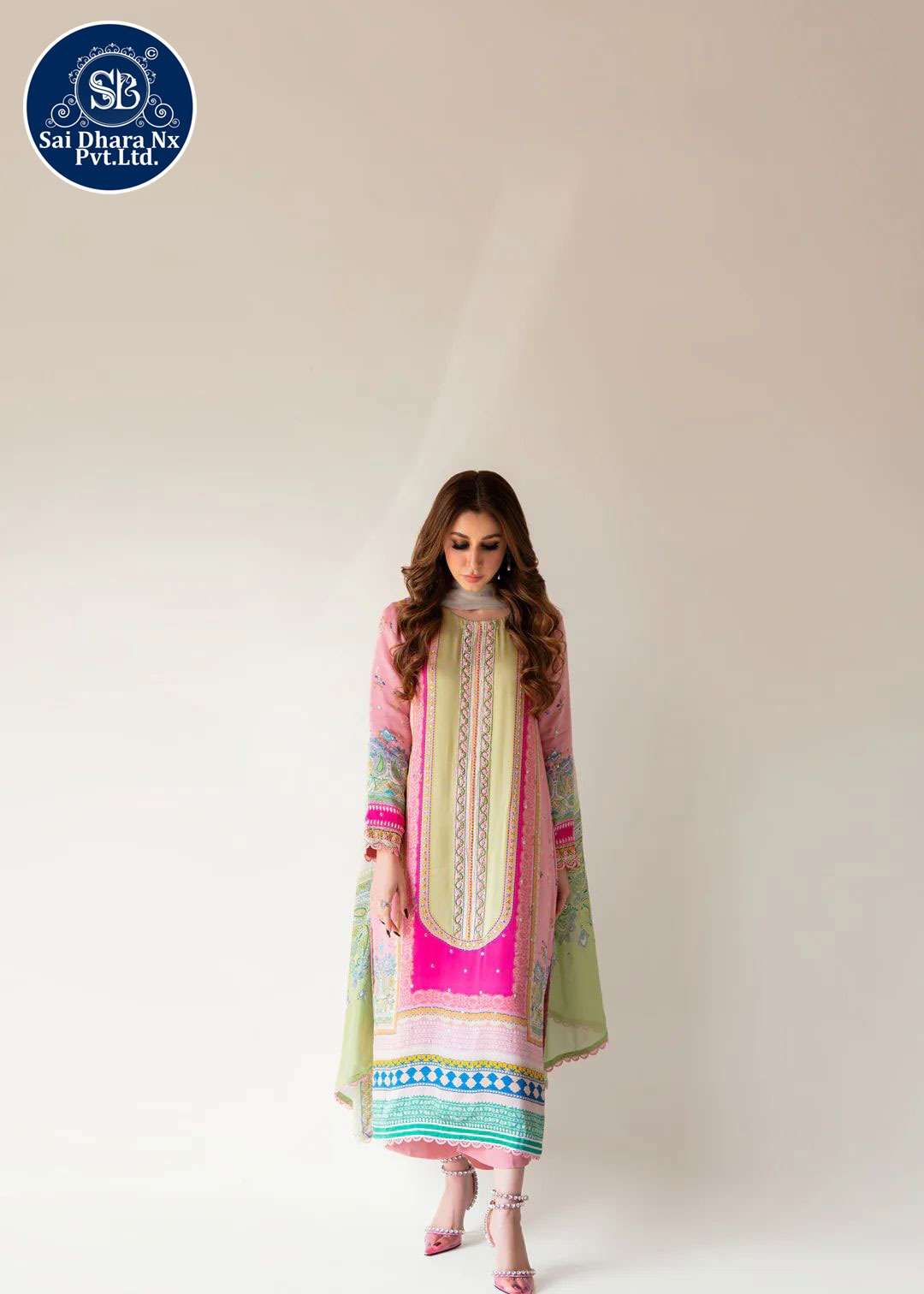 Saidharanx Presents Muslin Fabric Soft Digital Print Readymade Pakistani 3 Piece Suit Collection Wholesale Shop In Surat - Saidharanx