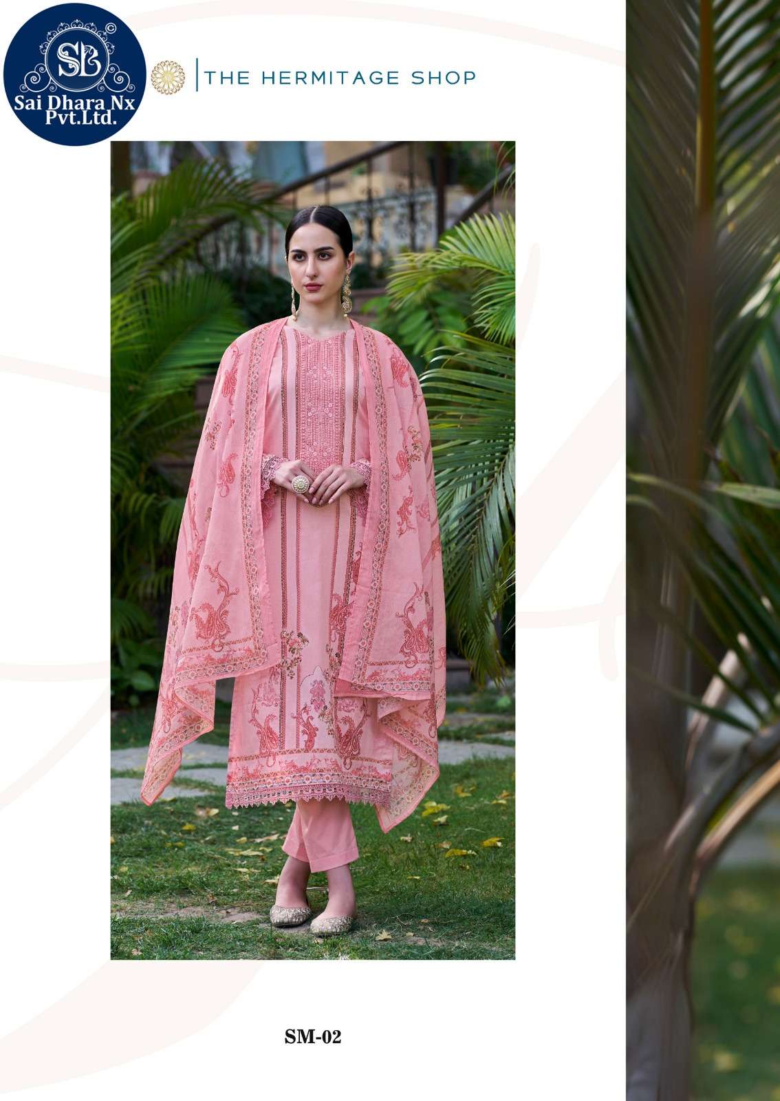 Saidharanx Presents Swiss Lawn Digital Prints With Embroidery Work Pakistani Suit Material Wholesale Shop In Surat - Saidharanx