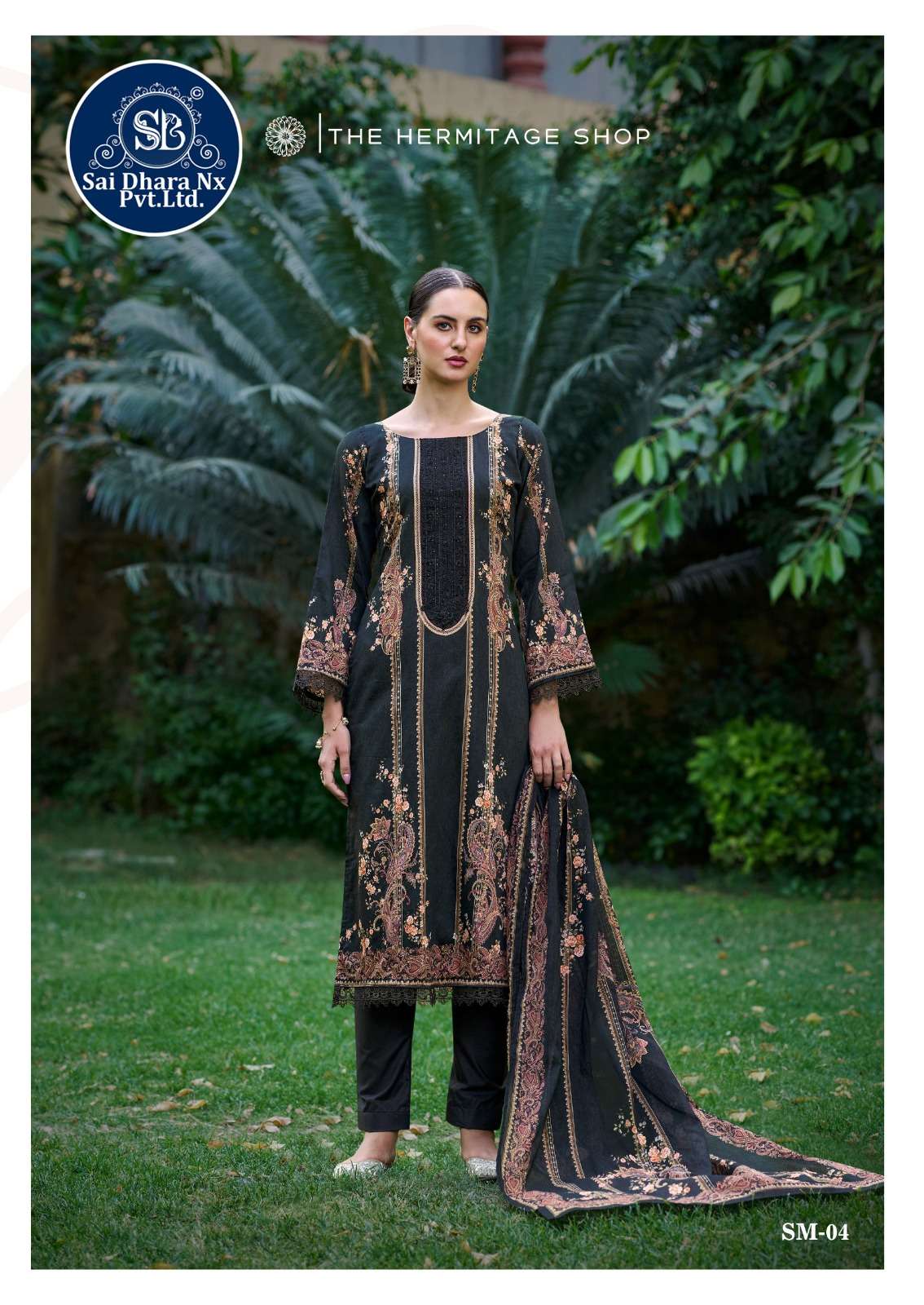 Saidharanx Presents Swiss Lawn Digital Prints With Embroidery Work Pakistani Suit Material Wholesale Shop In Surat - Saidharanx