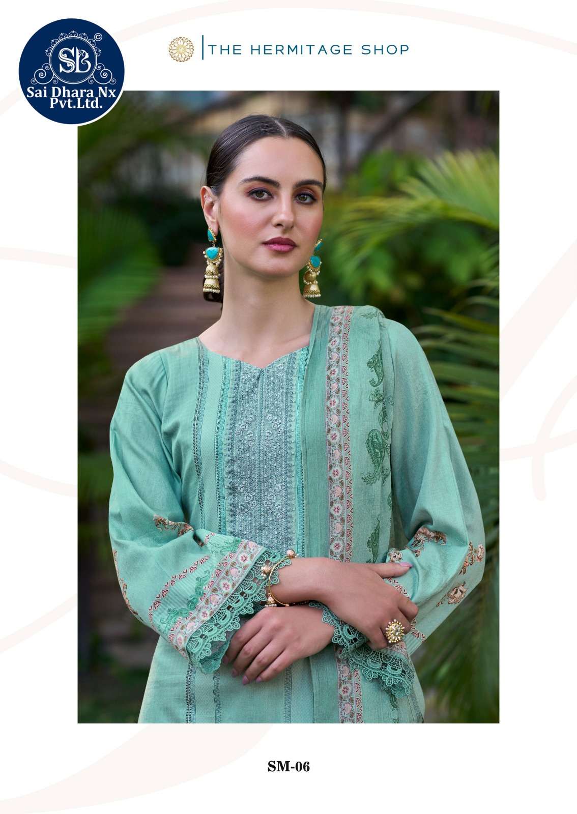 Saidharanx Presents Swiss Lawn Digital Prints With Embroidery Work Pakistani Suit Material Wholesale Shop In Surat - Saidharanx