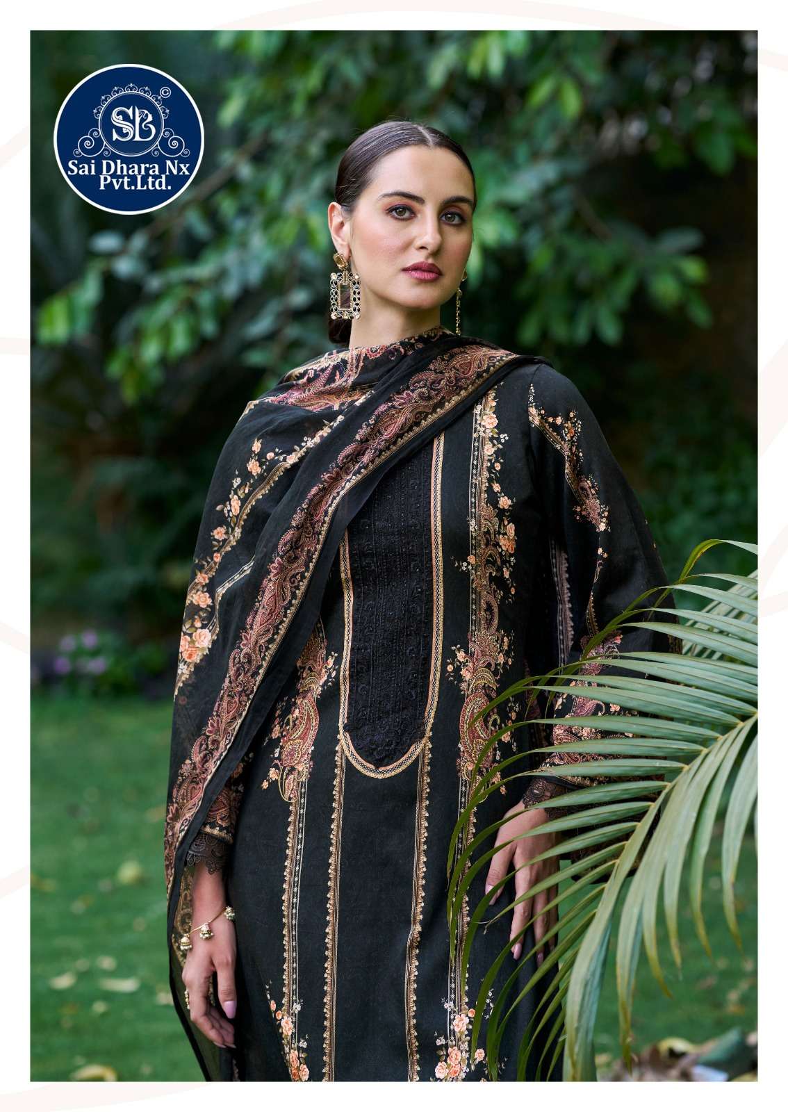 Saidharanx Presents Swiss Lawn Digital Prints With Embroidery Work Pakistani Suit Material Wholesale Shop In Surat - Saidharanx